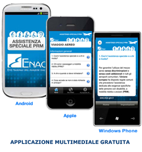 App gratuita Enac PRM sui dispositivi: Android, Apple e Windows Phone