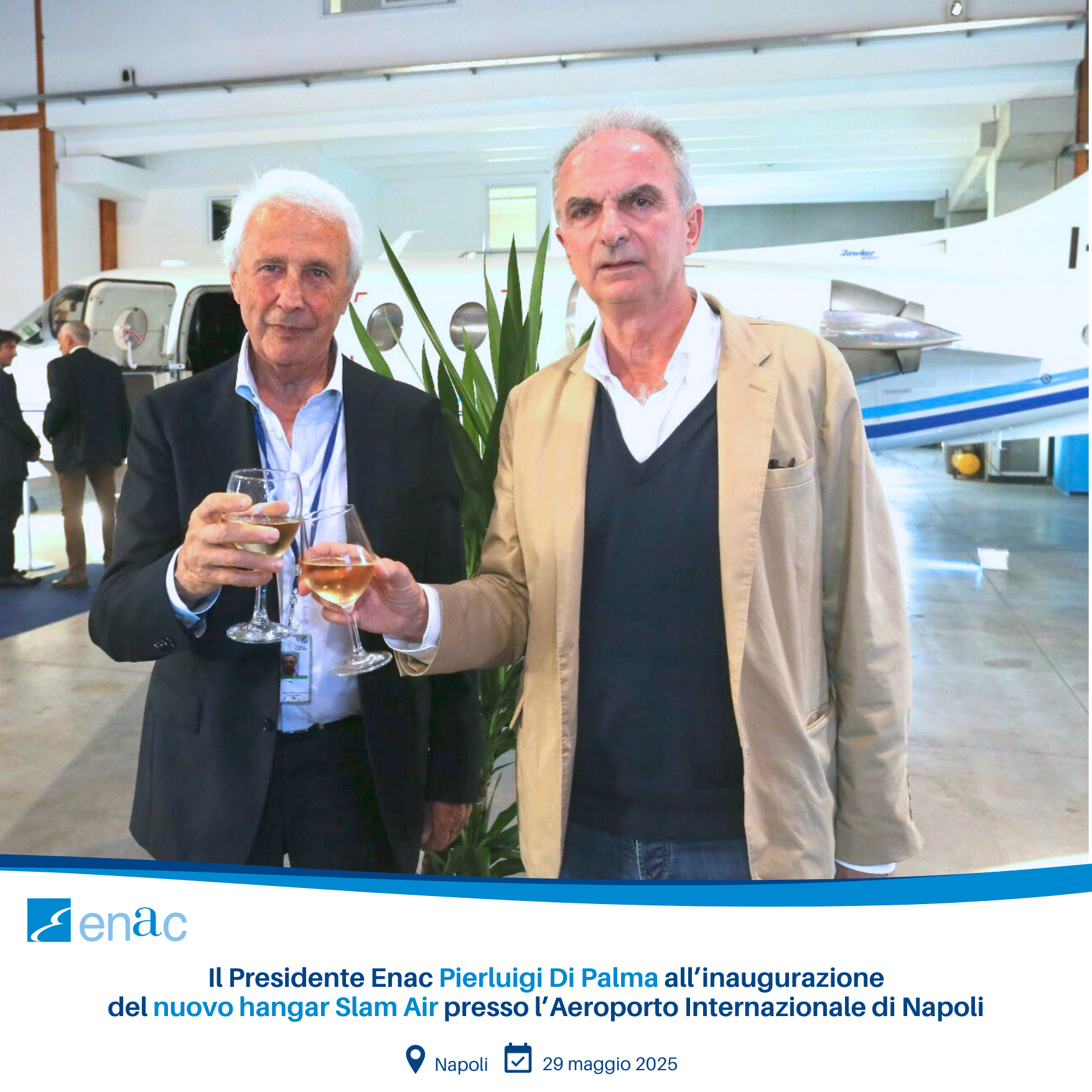 Il Presidente Enac Pierluigi Di Palma all’inaugurazione del nuovo hangar Slam Air presso l’Aeroporto Internazionale di Napoli