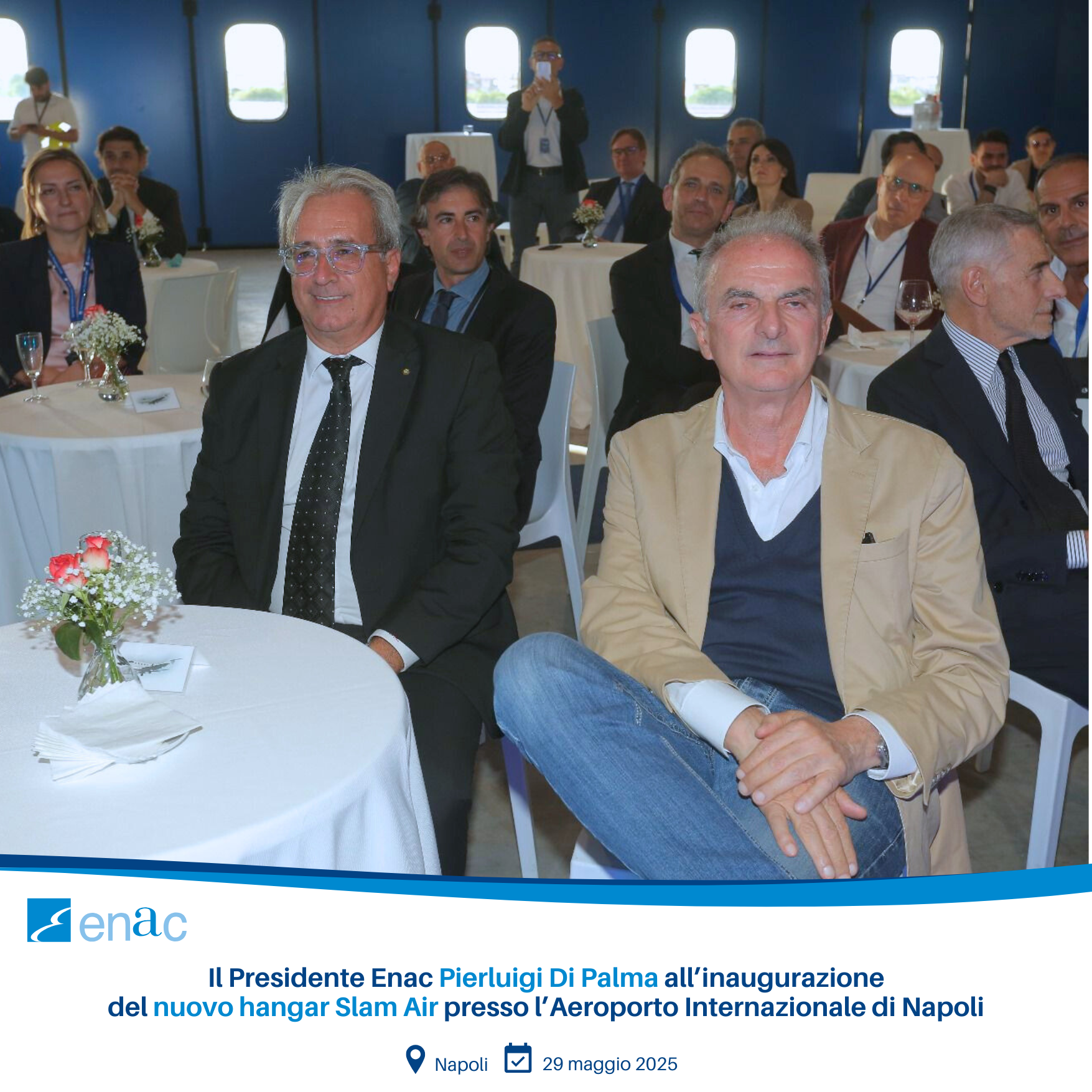 Il Presidente Enac Pierluigi Di Palma all’inaugurazione del nuovo hangar Slam Air presso l’Aeroporto Internazionale di Napoli