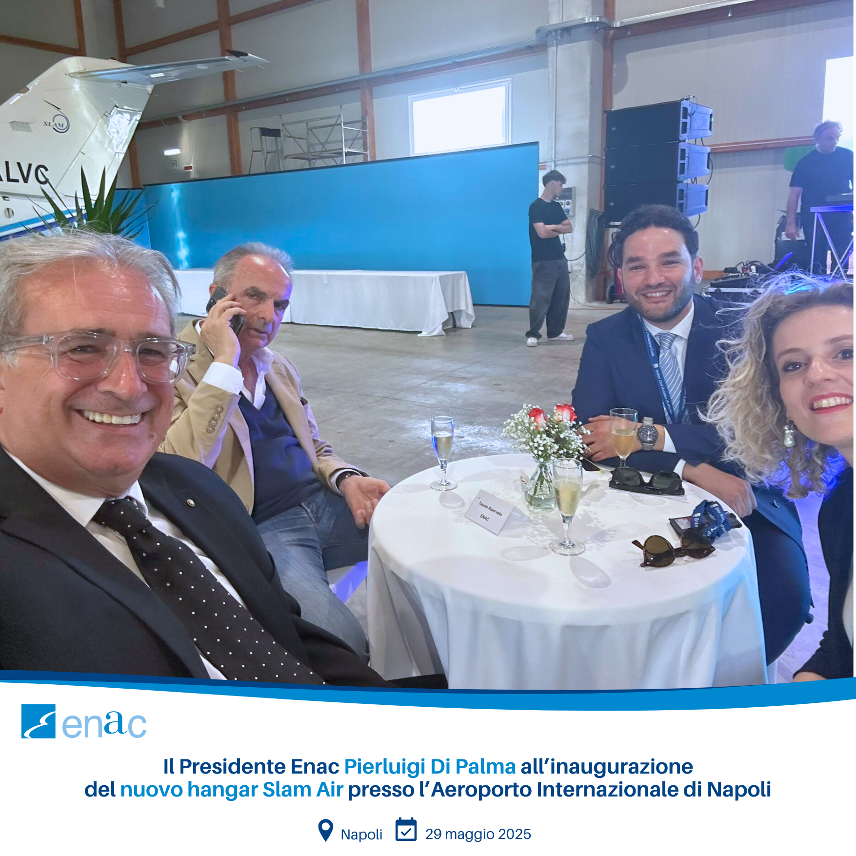 Il Presidente Enac Pierluigi Di Palma all’inaugurazione del nuovo hangar Slam Air presso l’Aeroporto Internazionale di Napoli