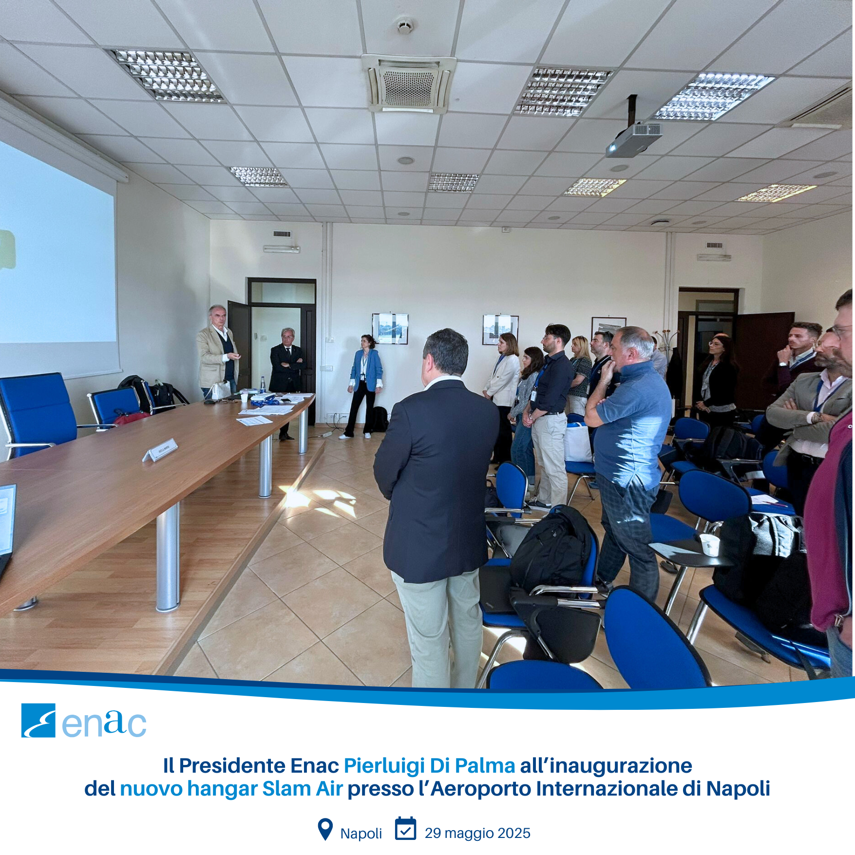 Il Presidente Enac Pierluigi Di Palma all’inaugurazione del nuovo hangar Slam Air presso l’Aeroporto Internazionale di Napoli
