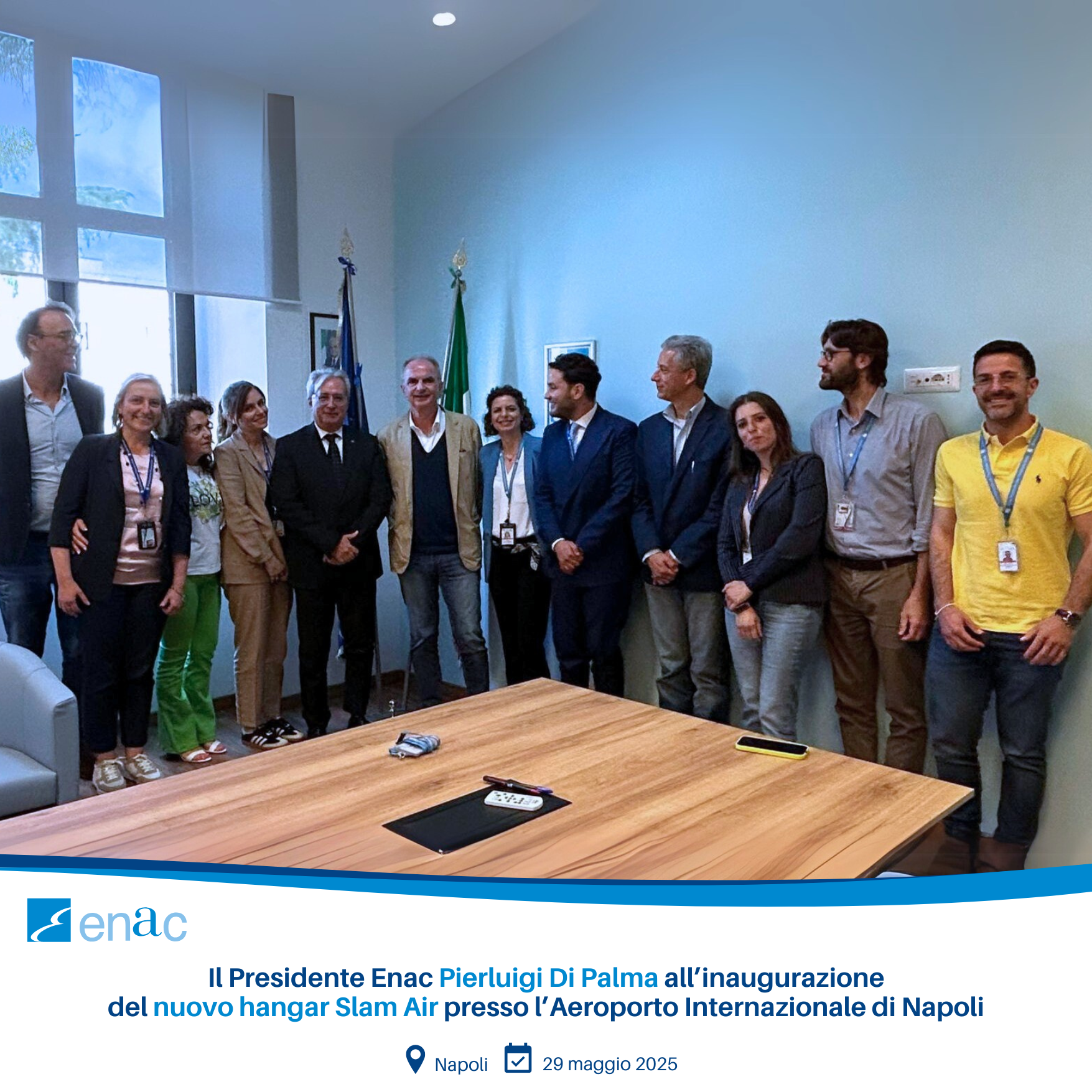 Il Presidente Enac Pierluigi Di Palma all’inaugurazione del nuovo hangar Slam Air presso l’Aeroporto Internazionale di Napoli