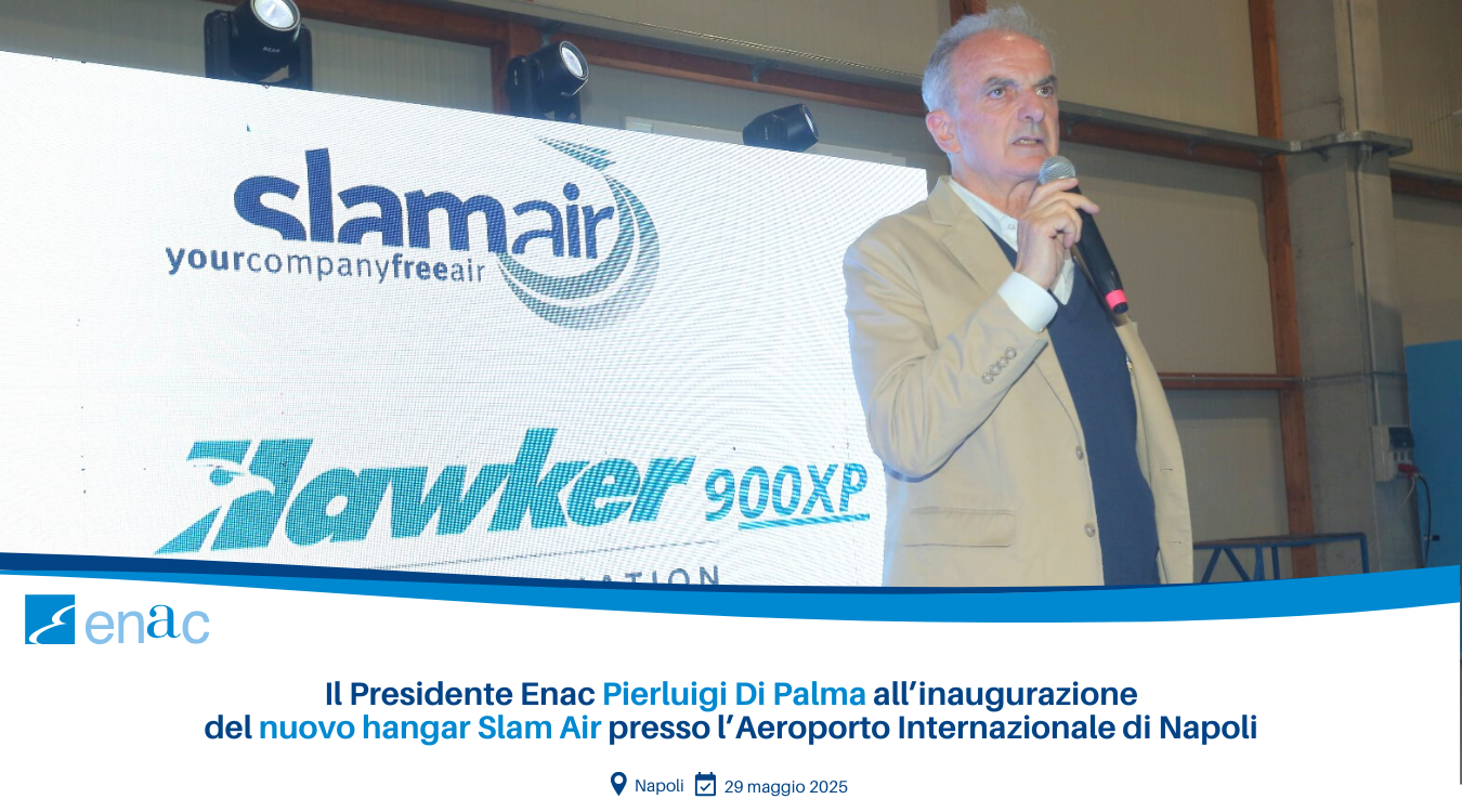 Il Presidente Enac Pierluigi Di Palma all’inaugurazione del nuovo hangar Slam Air presso l’Aeroporto Internazionale di Napoli