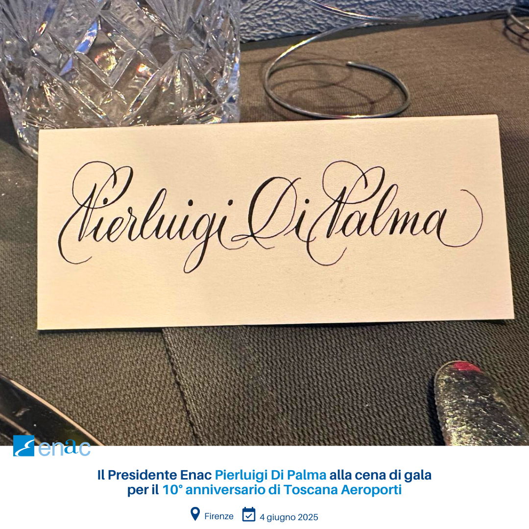 Il Presidente Enac Pierluigi Di Palma alla cena di gala per il 10° anniversario di Toscana Aeroporti