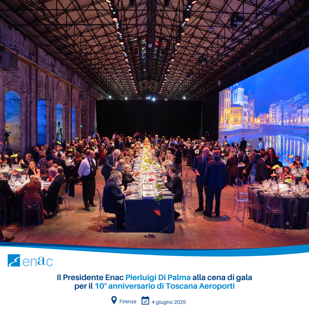 Il Presidente Enac Pierluigi Di Palma alla cena di gala per il 10° anniversario di Toscana Aeroporti
