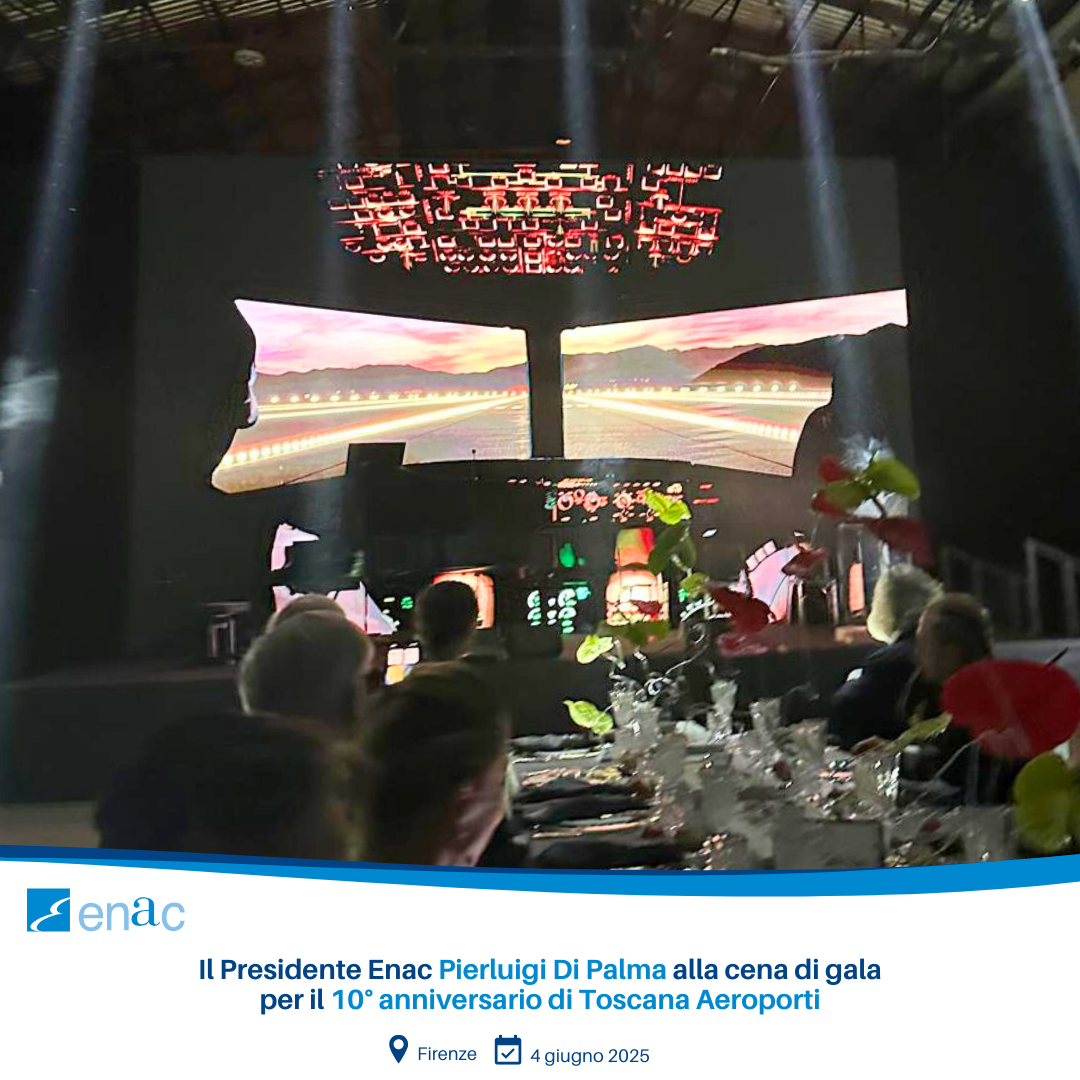 Il Presidente Enac Pierluigi Di Palma alla cena di gala per il 10° anniversario di Toscana Aeroporti