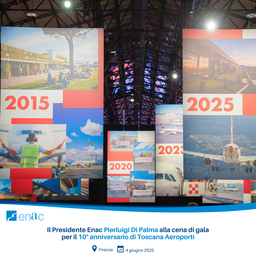 Il Presidente Enac Pierluigi Di Palma alla cena di gala per il 10° anniversario di Toscana Aeroporti