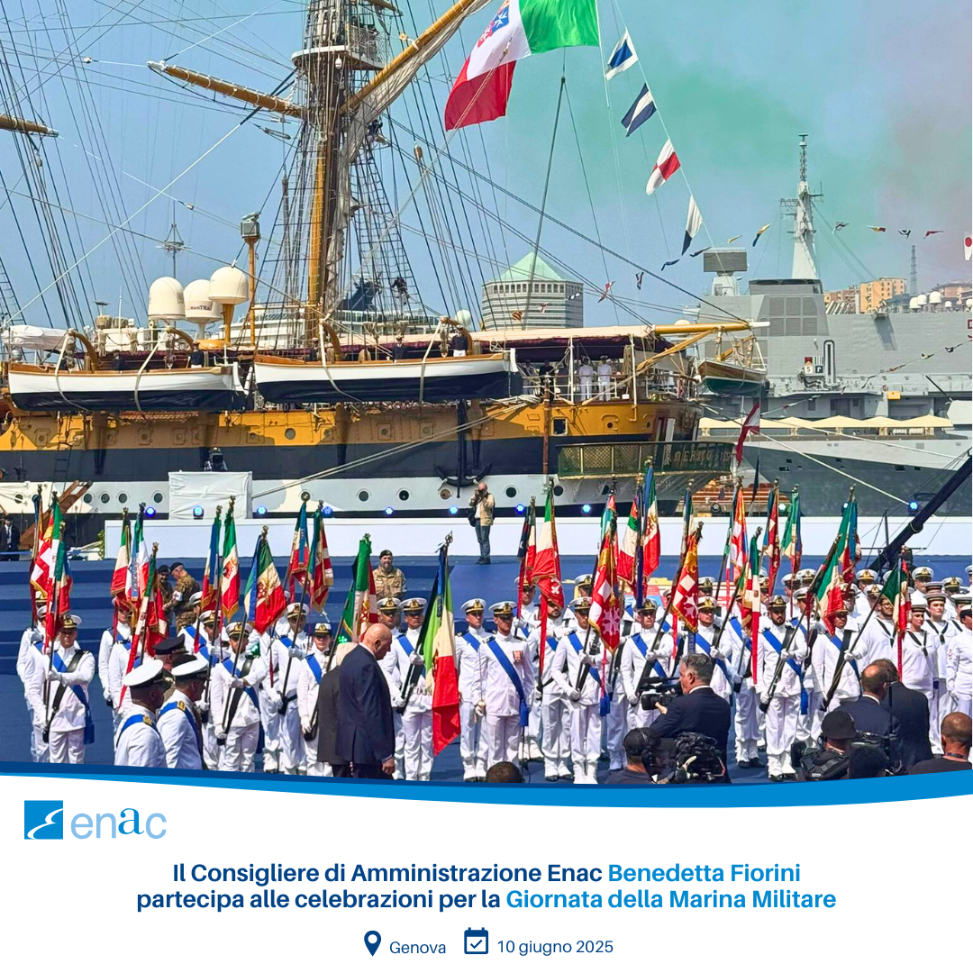 Il Consigliere di Amministrazione Enac Benedetta Fiorini partecipa alle celebrazioni per la Giornata della Marina Militare
