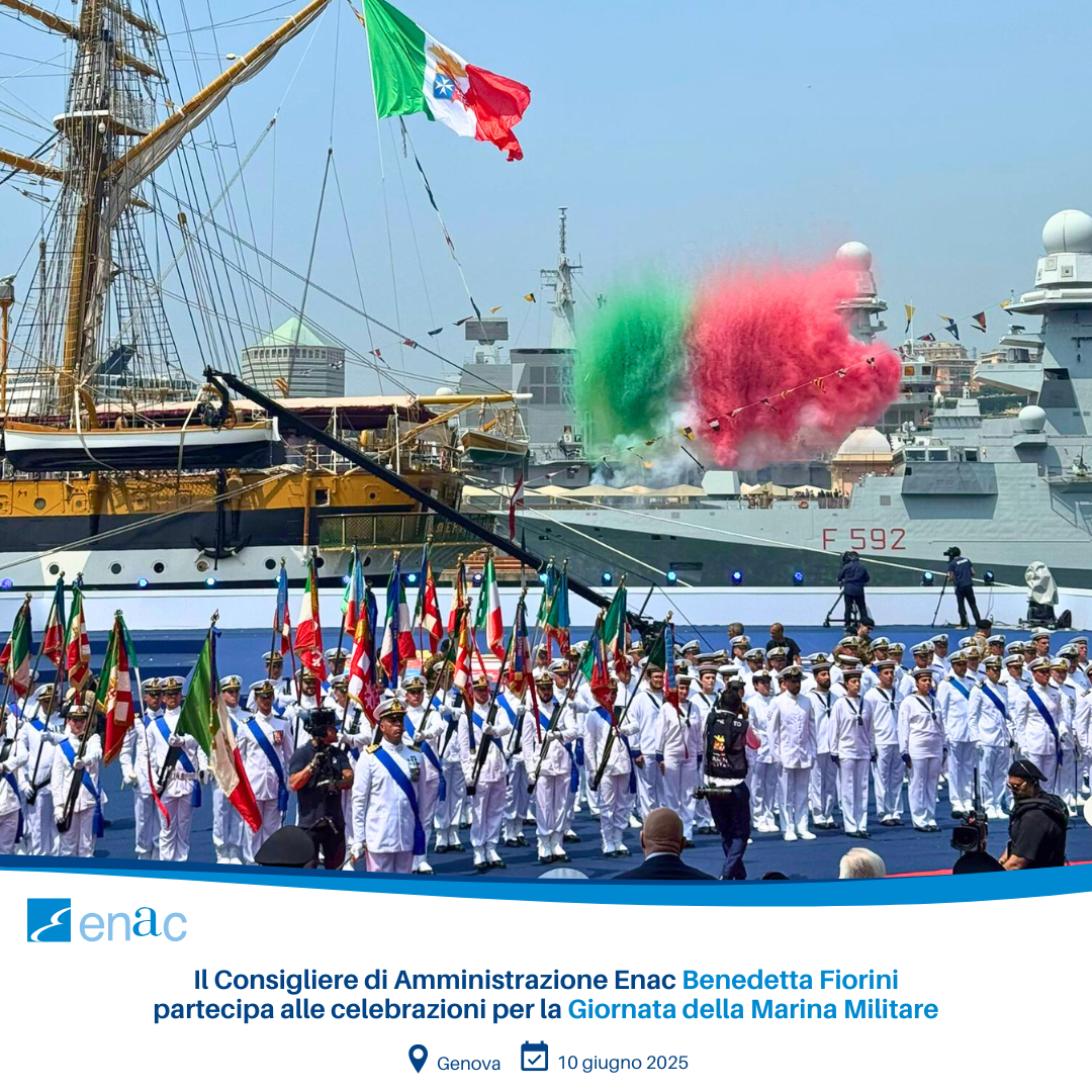 Il Consigliere di Amministrazione Enac Benedetta Fiorini partecipa alle celebrazioni per la Giornata della Marina Militare