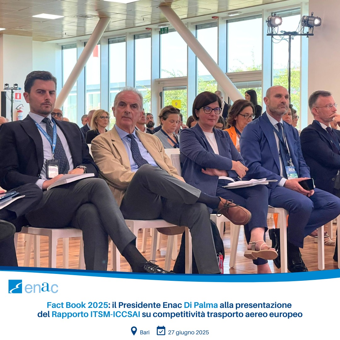 Fact Book 2025 il Presidente Enac Di Palma alla presentazione del Rapporto ITSM-ICCSAI su competitività trasporto aereo europeo