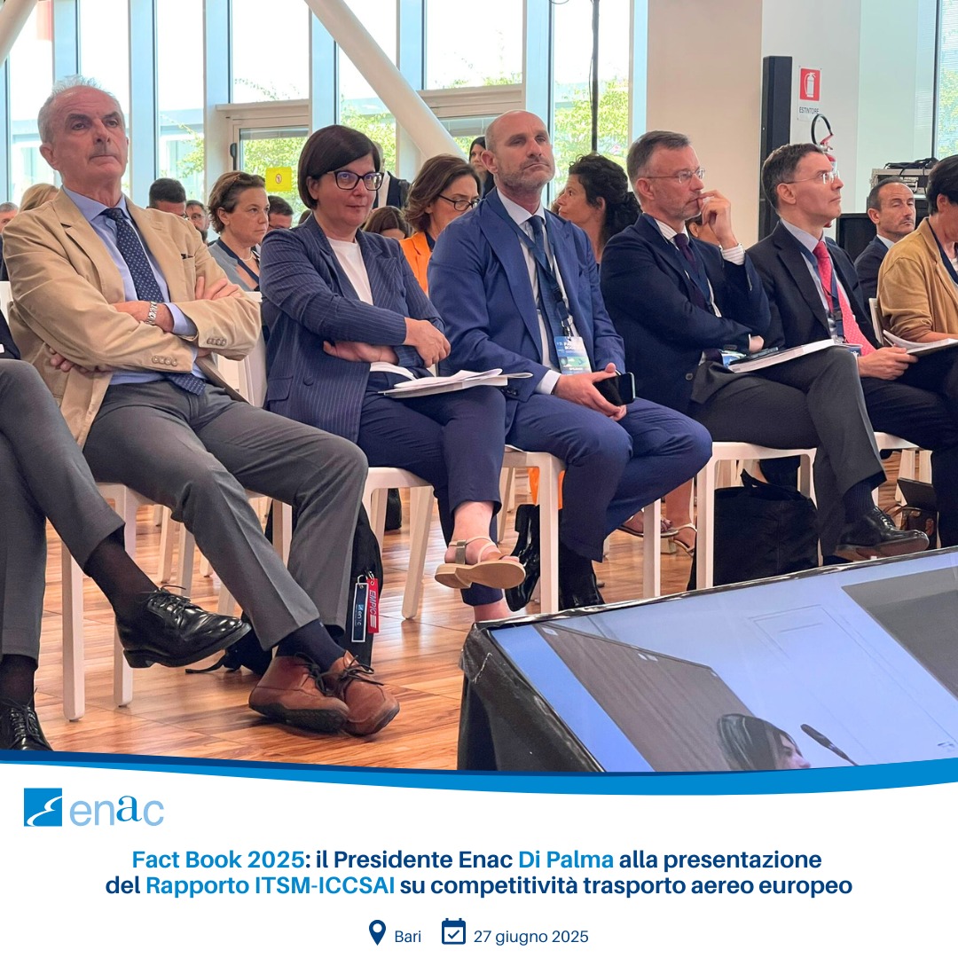 Fact Book 2025 il Presidente Enac Di Palma alla presentazione del Rapporto ITSM-ICCSAI su competitività trasporto aereo europeo