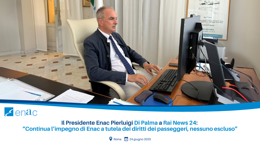 Il Pres. Enac Pierluigi Di Palma intervistato a "Filo diretto-Estate" su Rai News 24 da Alessandro Baracchini