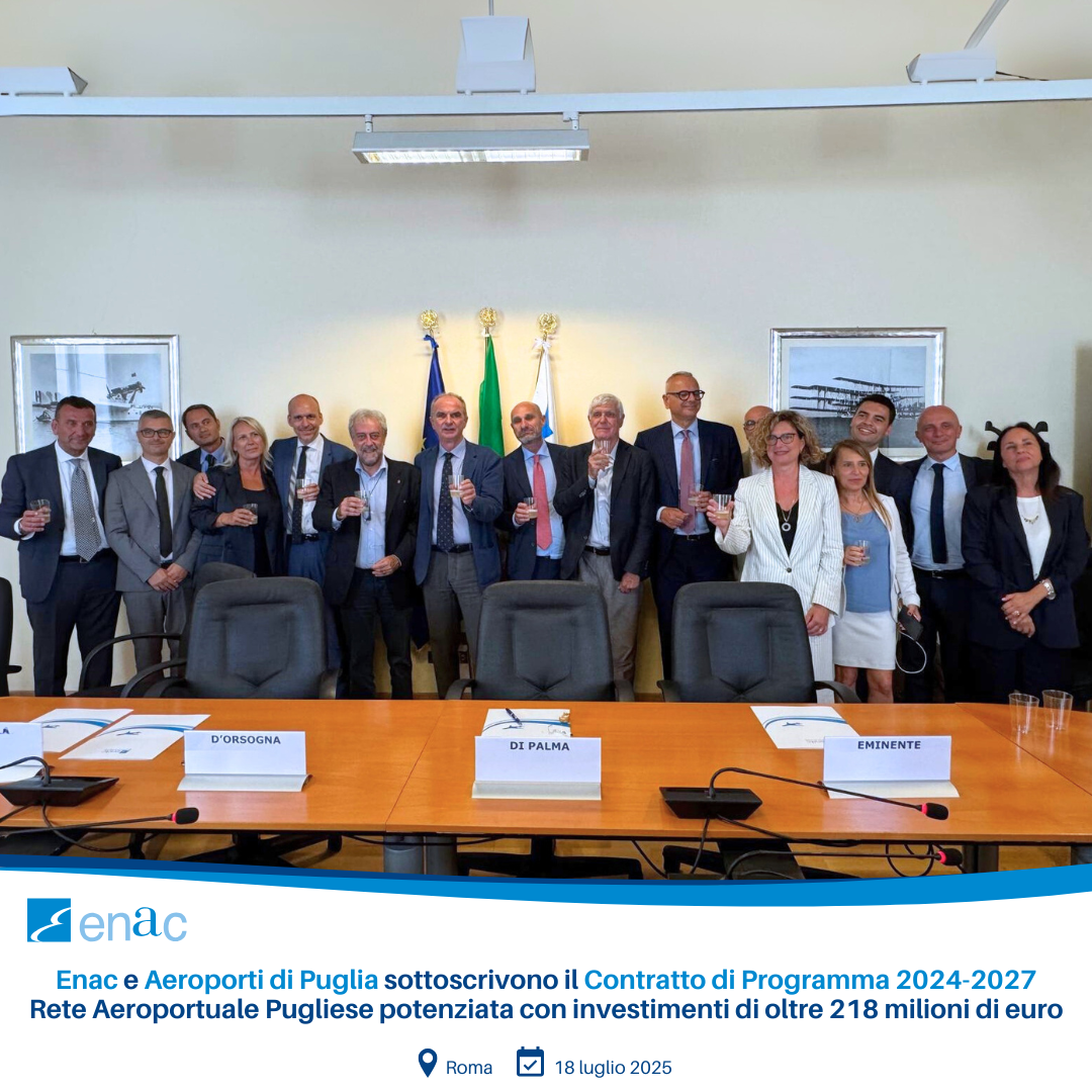 Contratto di Programma quadriennale tra Enac e Aeroporti di Puglia