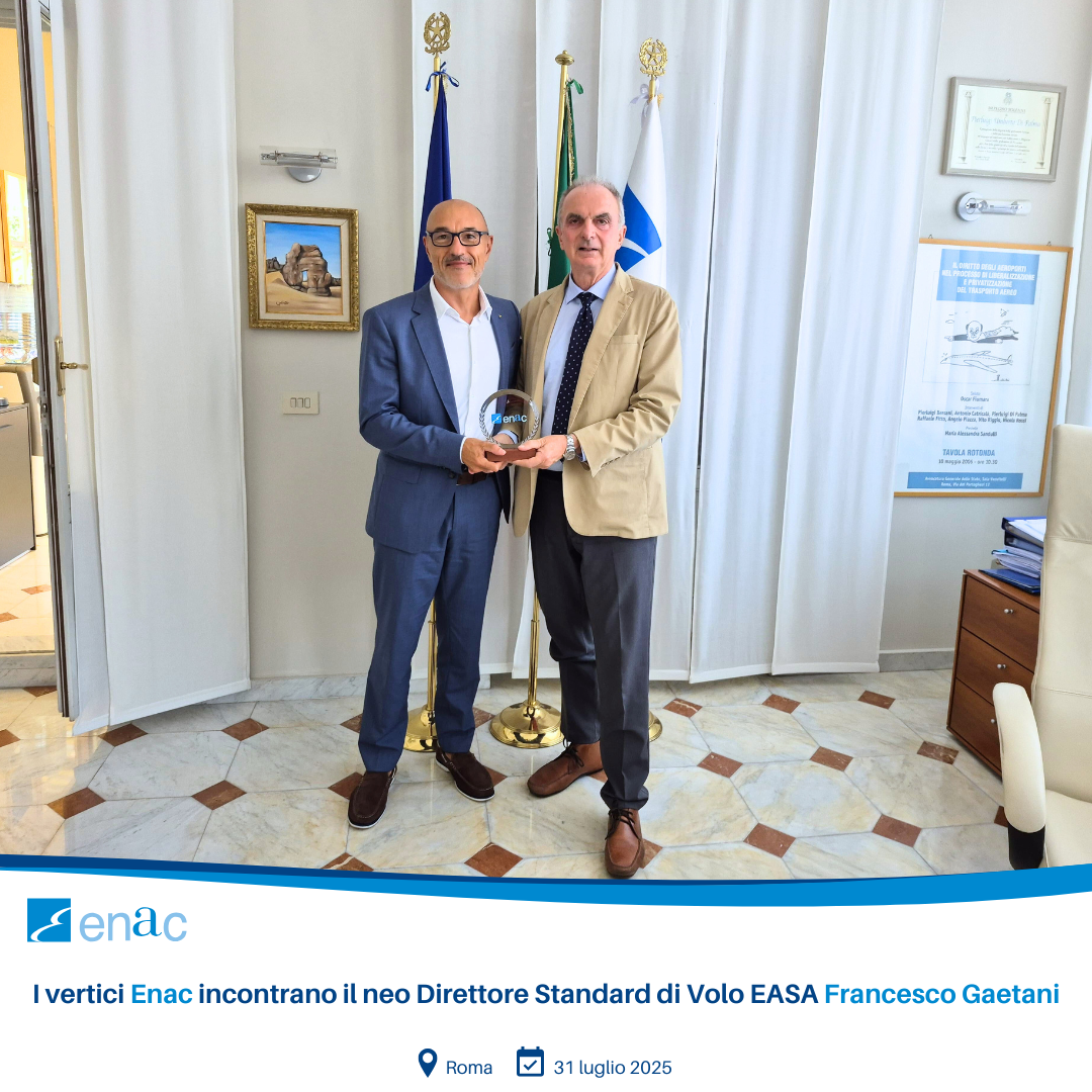 I vertici Enac incontrano il neo Direttore Standard di Volo EASA Francesco Gaetani