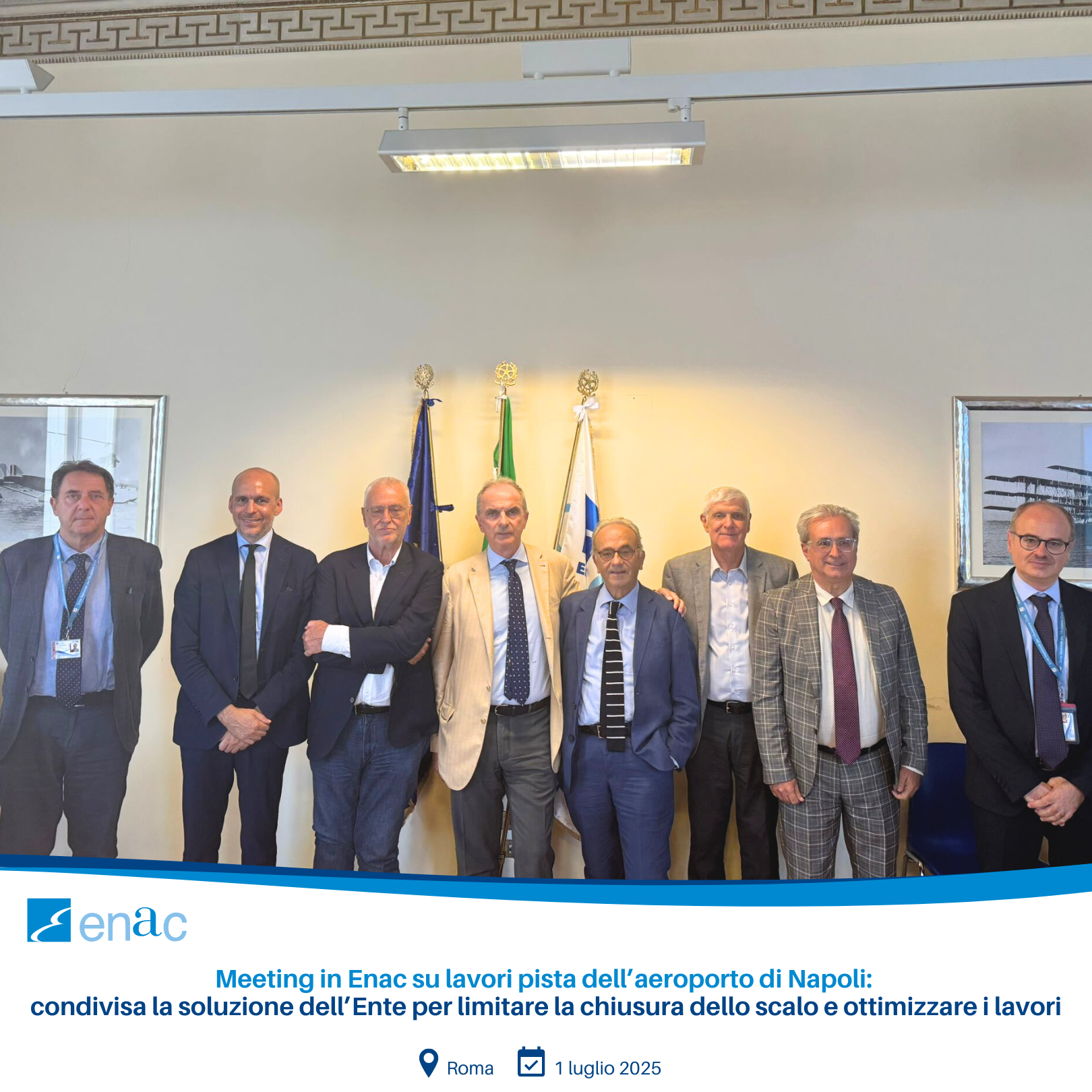 Meeting in Enac su lavori pista dell’aeroporto di Napoli: condivisa la soluzione dell’Ente per limitare la chiusura dello scalo e ottimizzare i lavori