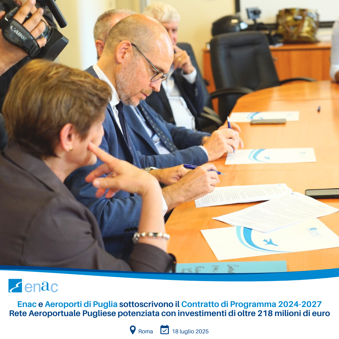 Contratto di Programma quadriennale tra Enac e Aeroporti di Puglia