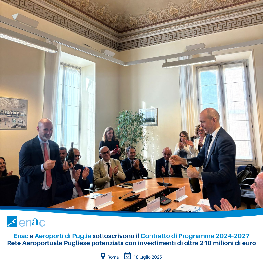 Contratto di Programma quadriennale tra Enac e Aeroporti di Puglia