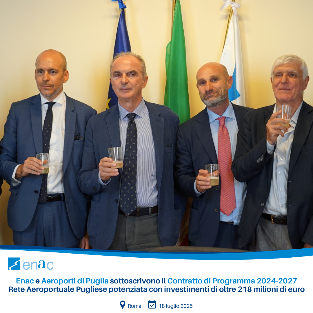 Contratto di Programma quadriennale tra Enac e Aeroporti di Puglia