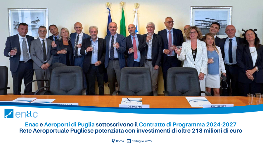 Contratto di Programma quadriennale tra Enac e Aeroporti di Puglia