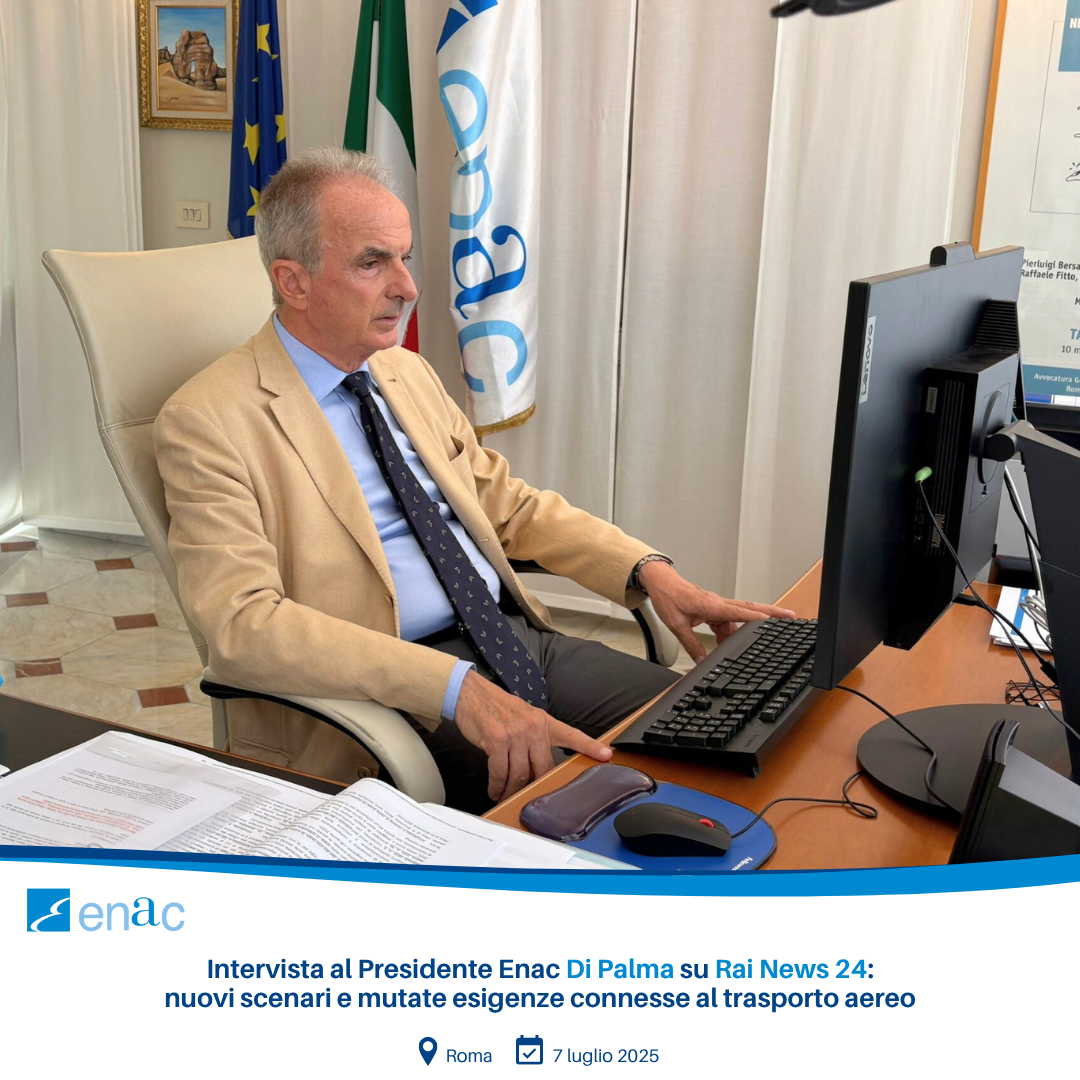 Intervista RaiNews24 per il Presidente Enac