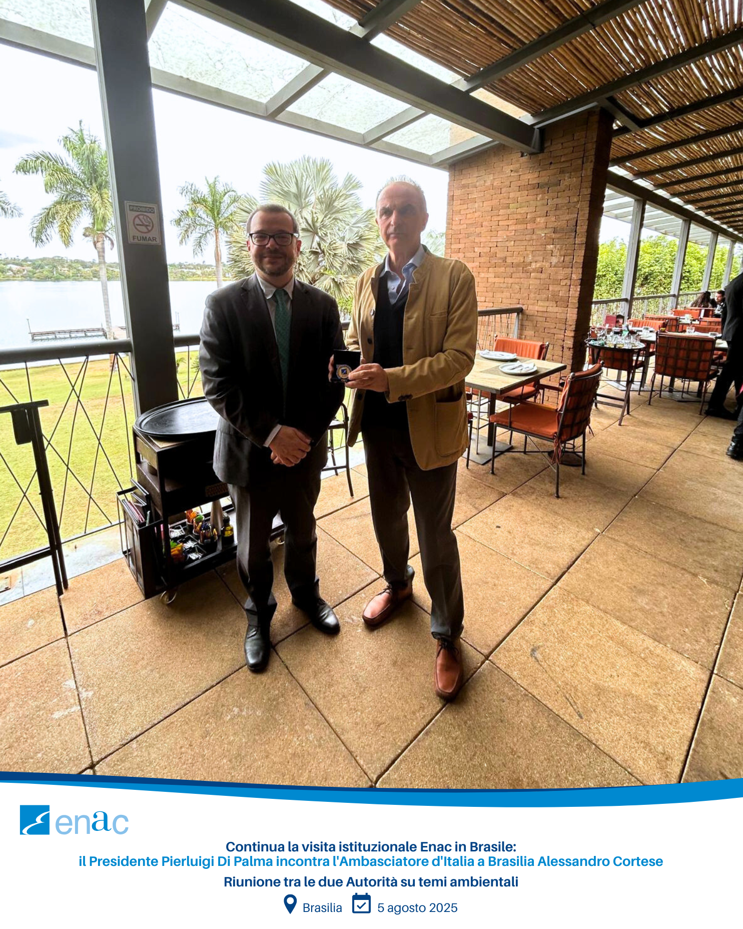 Continua la visita istituzionale Enac in Brasile: riunione con l'Ambasciata d'Italia a Brasilia su temi ambientali