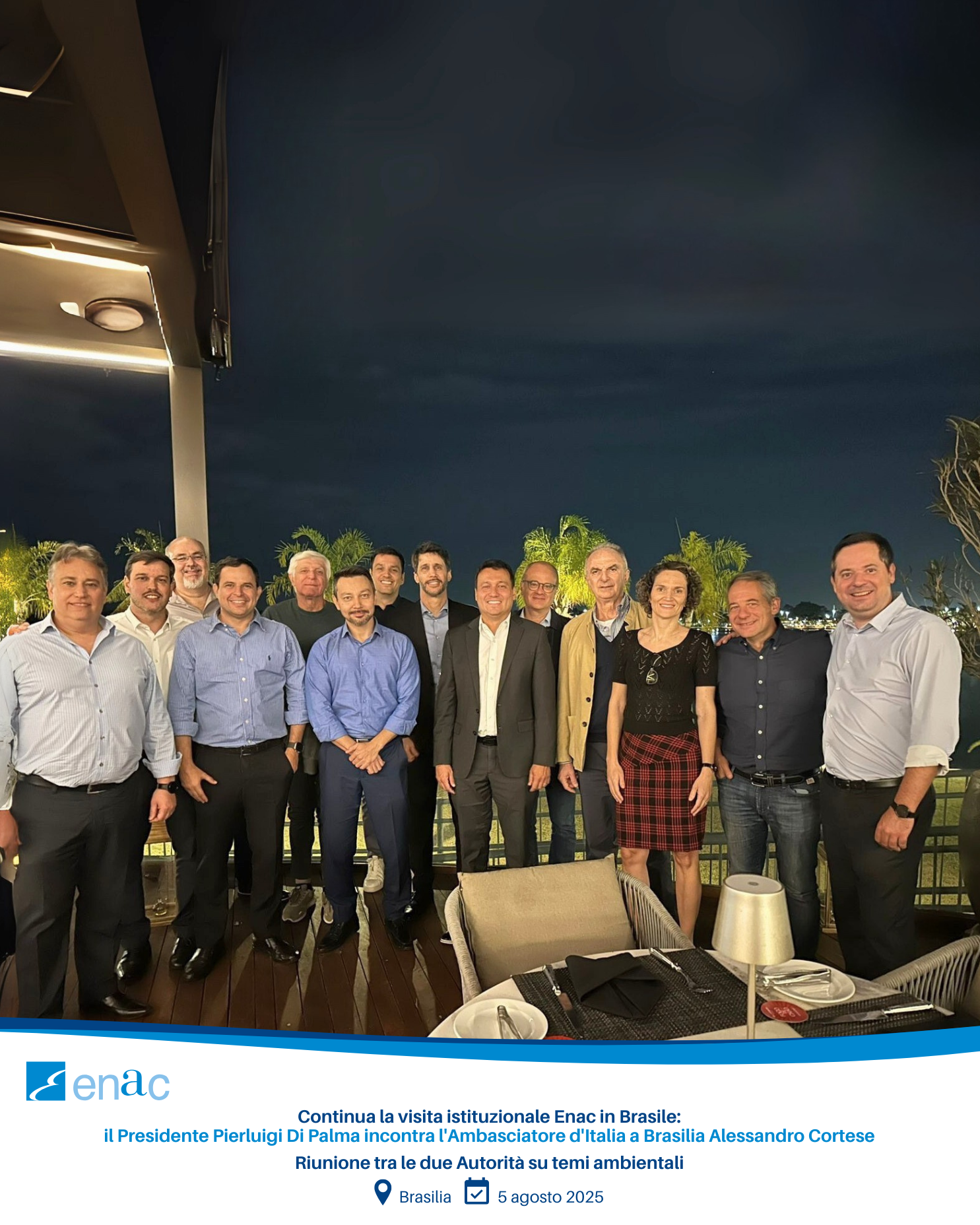 Continua la visita istituzionale Enac in Brasile: riunione con l'Ambasciata d'Italia a Brasilia su temi ambientali