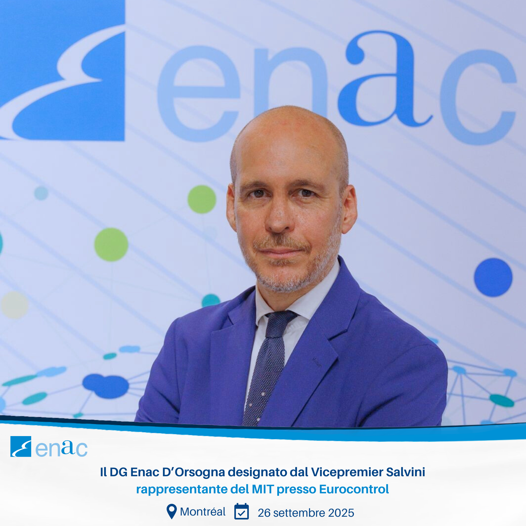 Il DG Enac D’Orsogna designato dal Vicepremier Salvini rappresentante del MIT presso Eurocontrol