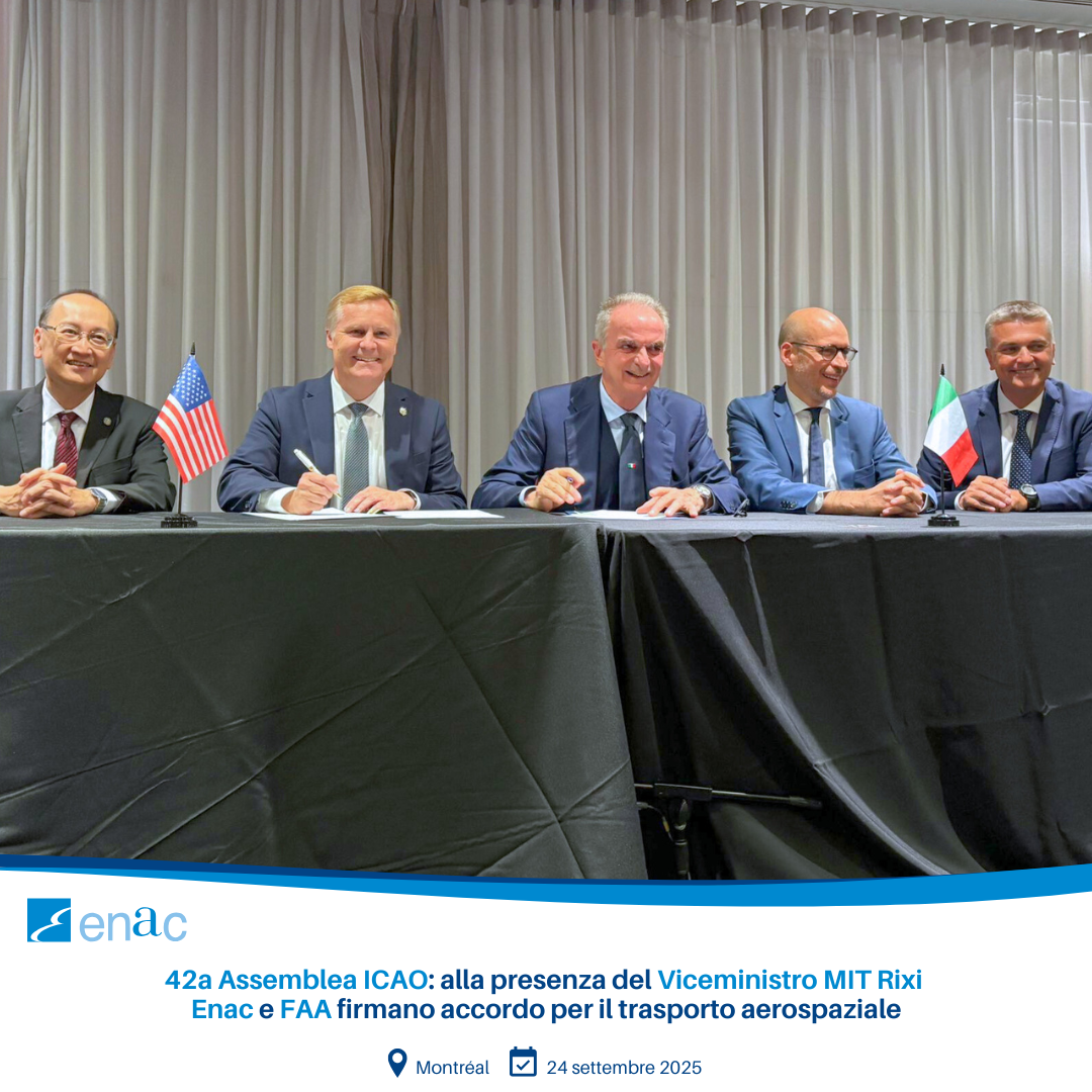 Firma accordo Enac FAA