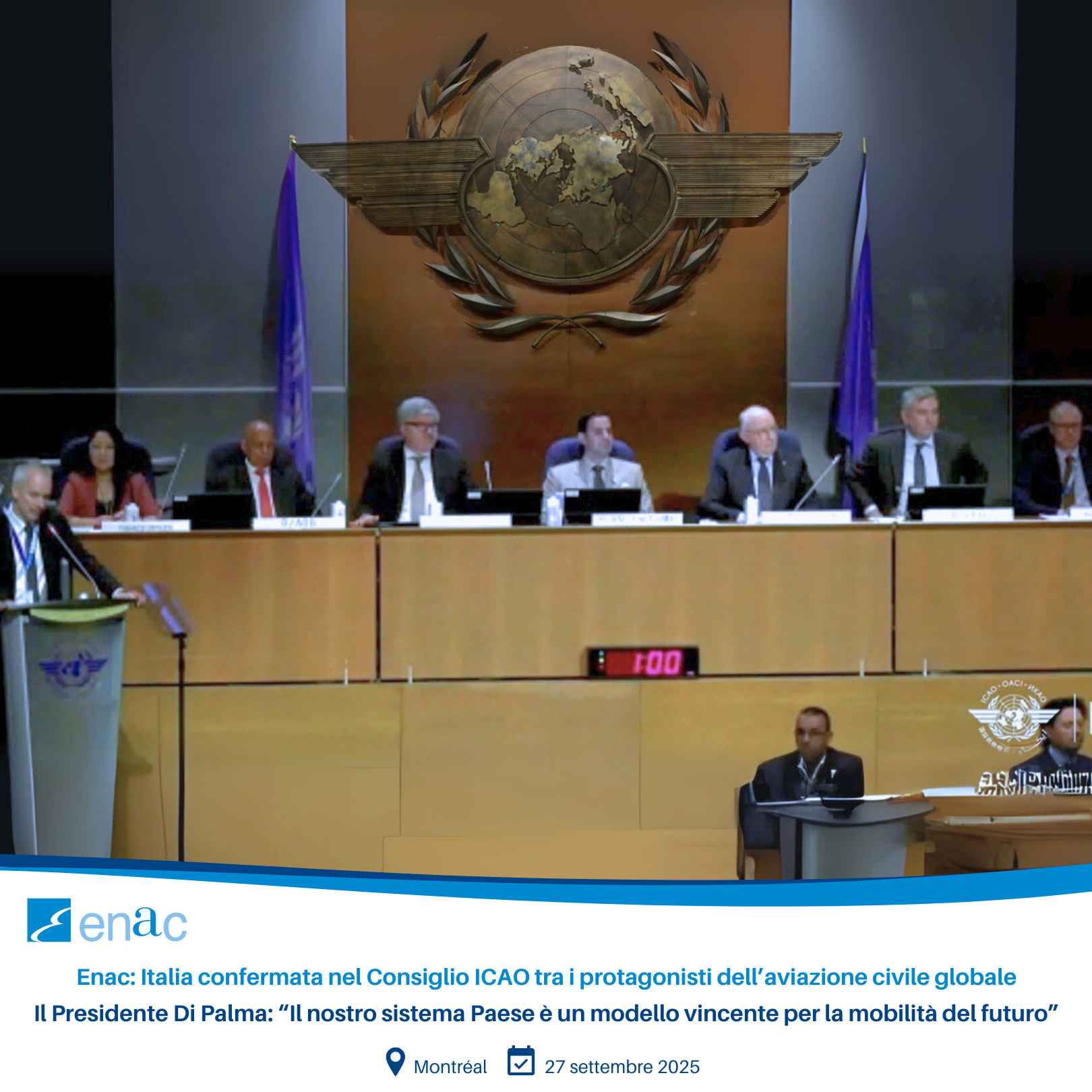 nac: Italia confermata nel Consiglio ICAO tra i protagonisti dell’aviazione civile globale