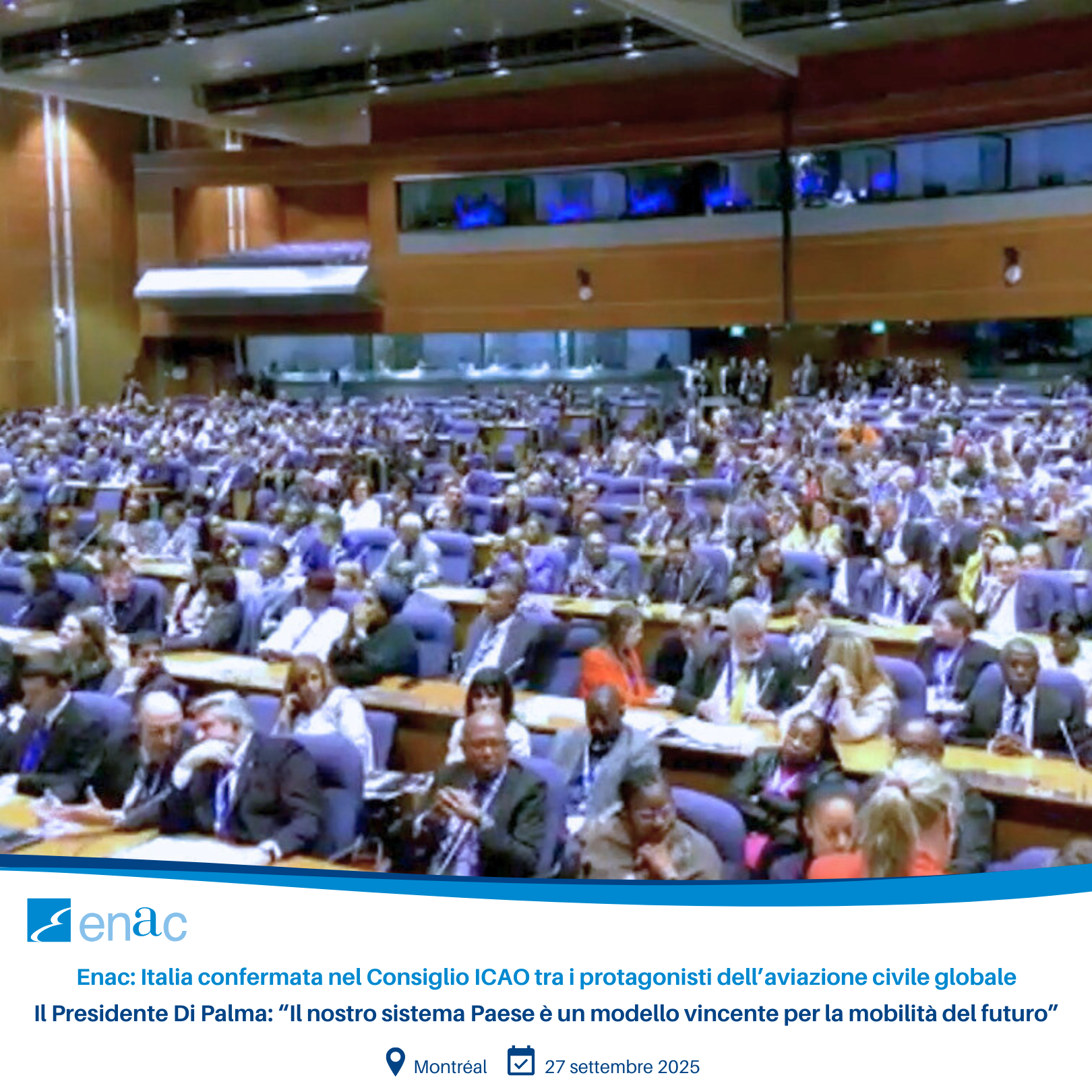 nac: Italia confermata nel Consiglio ICAO tra i protagonisti dell’aviazione civile globale