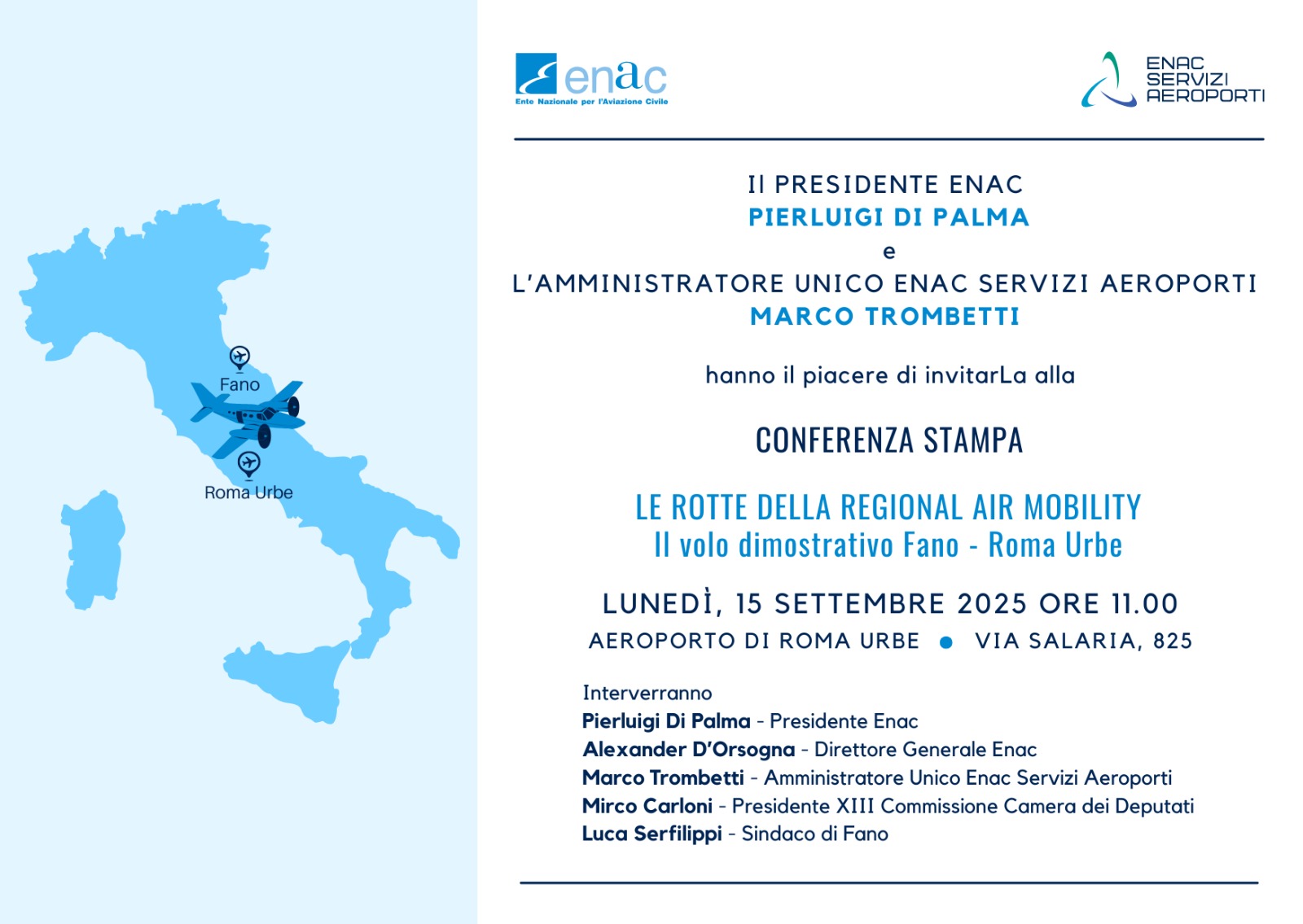 Articolo Corriere Presidente Enac Regional Air Mobility