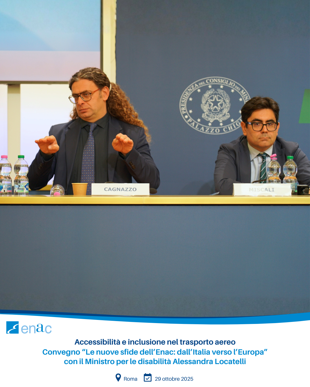 Convegno “Le nuove sfide dell’Enac: dall’Italia verso l’Europa” con il Ministro per le disabilità Alessandra Locatelli