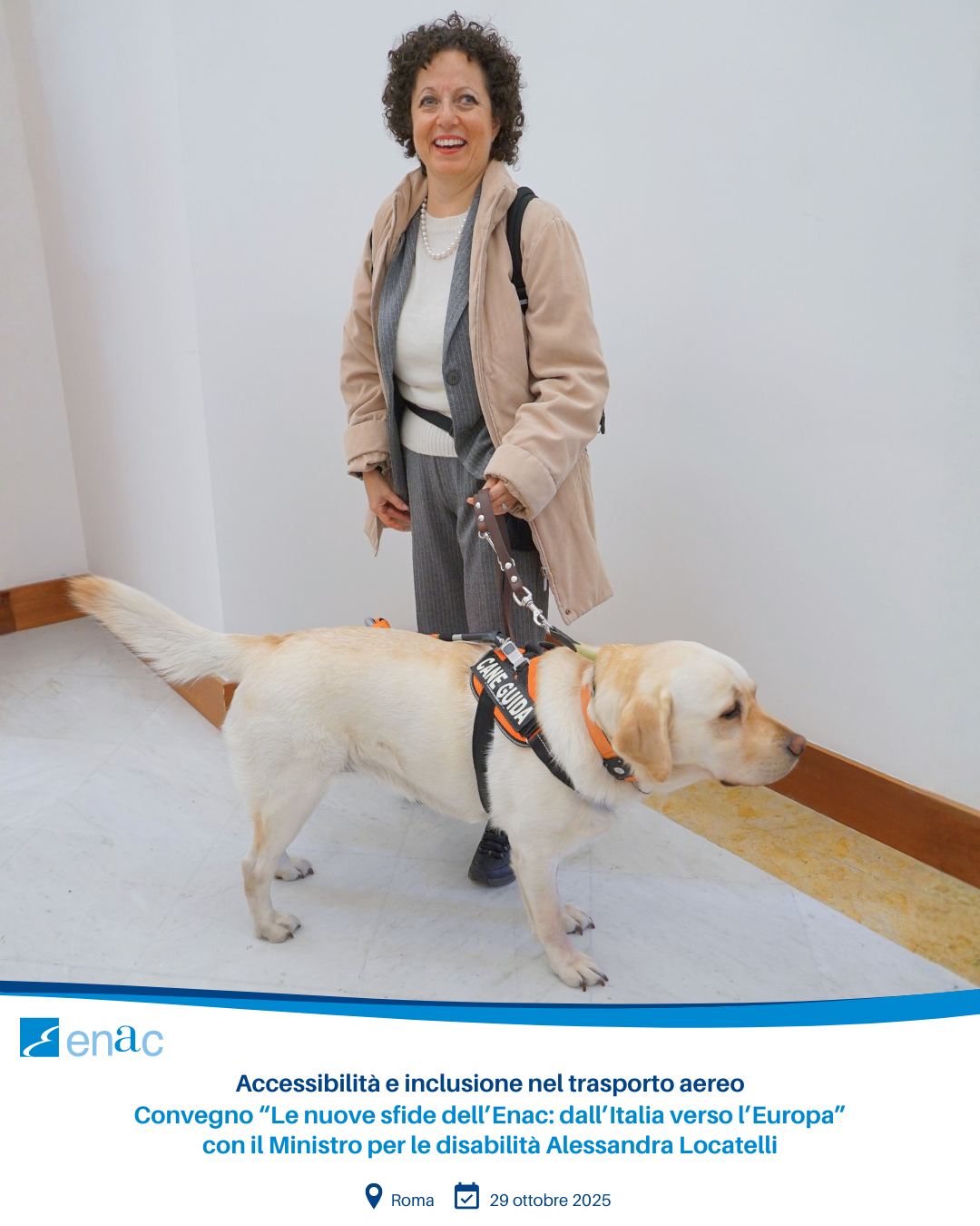 Convegno “Le nuove sfide dell’Enac: dall’Italia verso l’Europa” con il Ministro per le disabilità Alessandra Locatelli