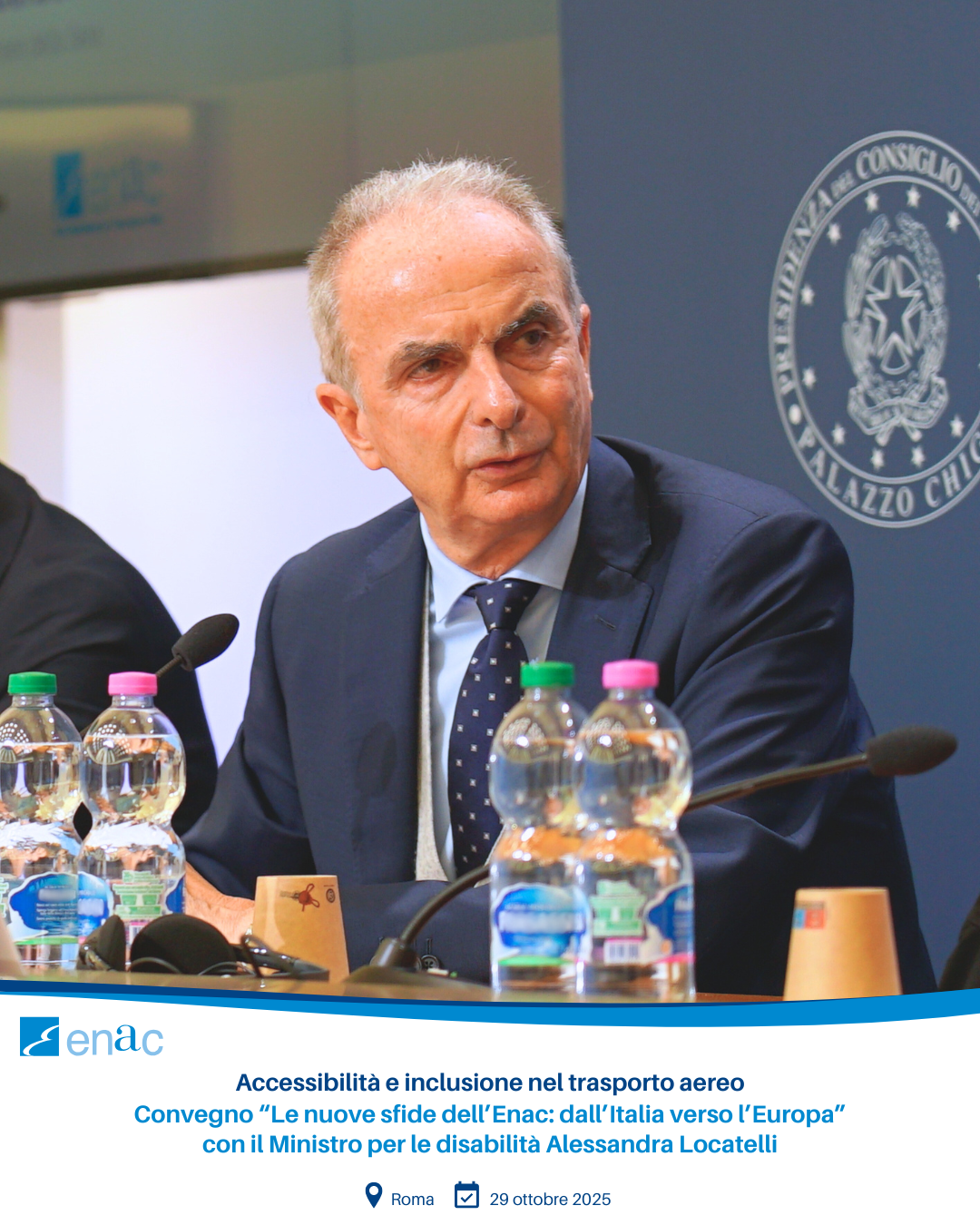 Convegno “Le nuove sfide dell’Enac: dall’Italia verso l’Europa” con il Ministro per le disabilità Alessandra Locatelli