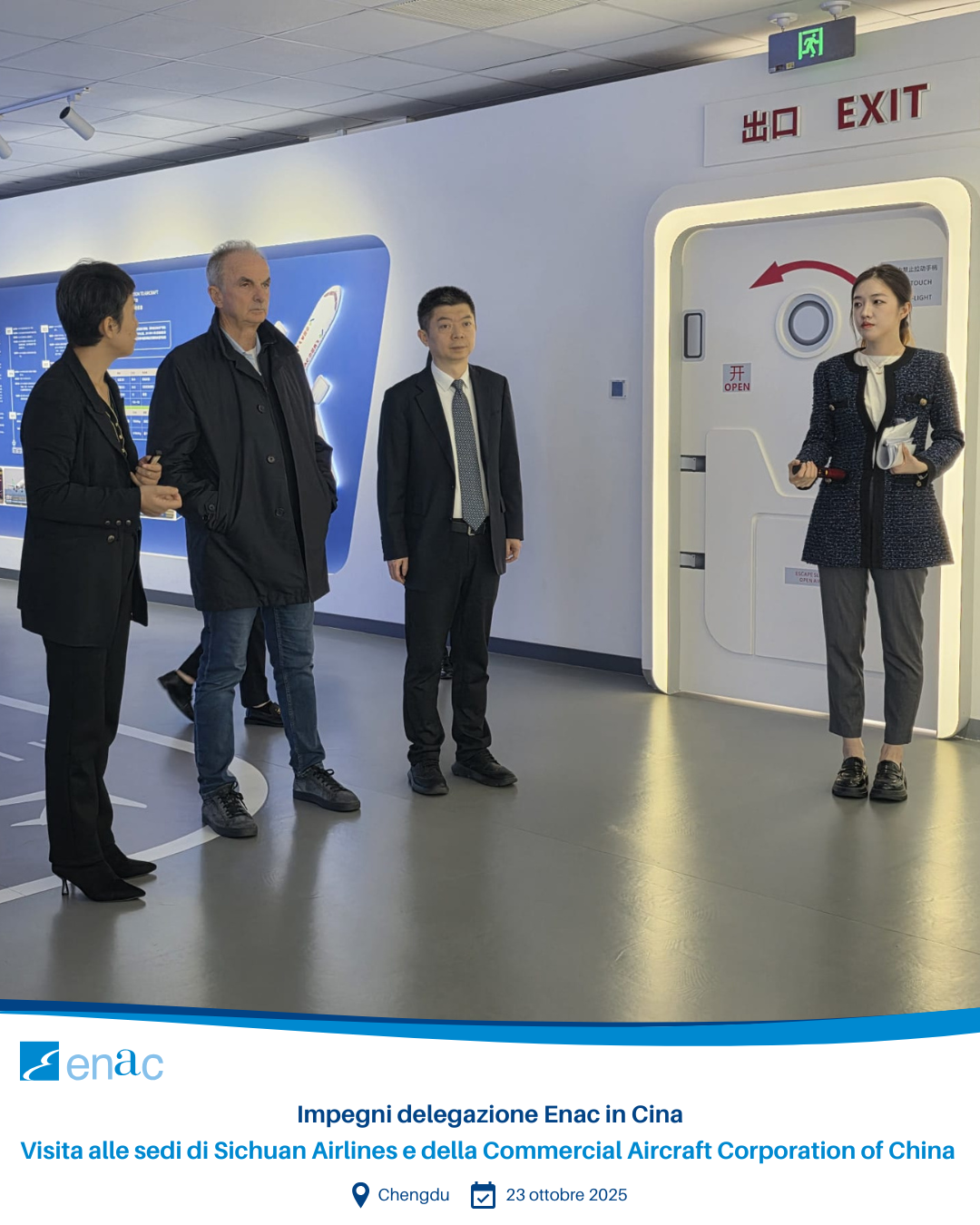 Visita alle sedi di Sichuan Airlines e COMAC