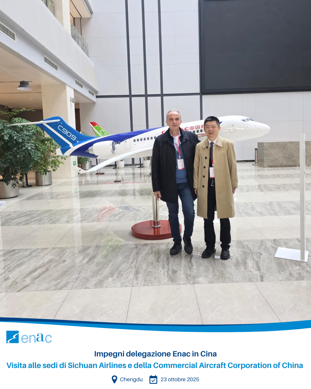 Visita alle sedi di Sichuan Airlines e COMAC