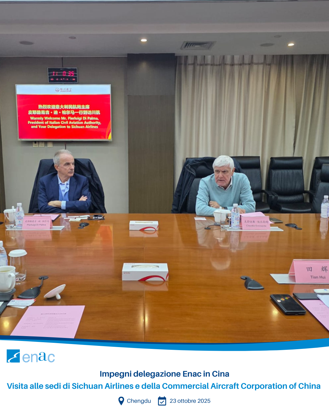 Visita alle sedi di Sichuan Airlines e COMAC