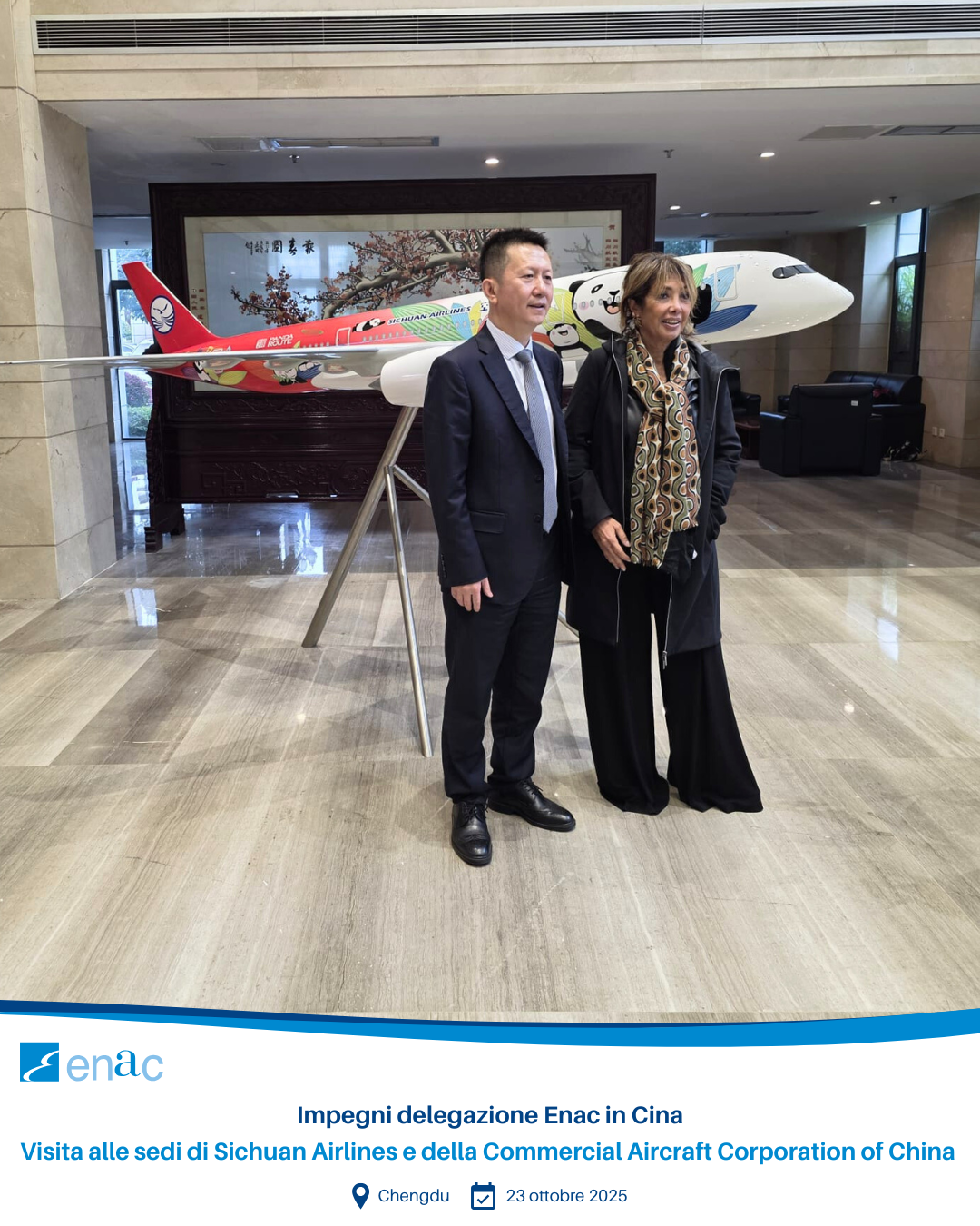 Visita alle sedi di Sichuan Airlines e COMAC
