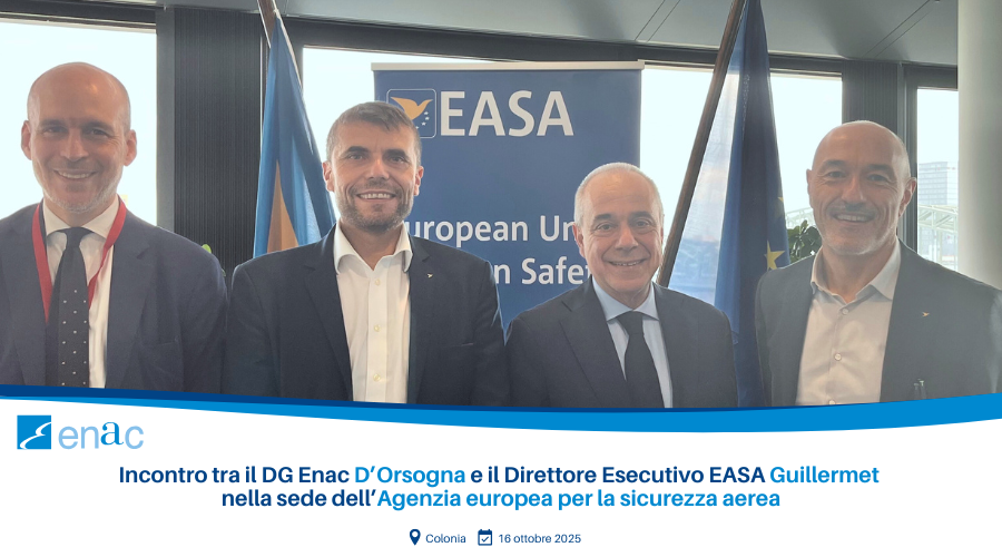 Incontro tra il DG Enac D’Orsogna e il Direttore Esecutivo EASA Guillermet nella sede dell’Agenzia europea per la sicurezza aerea