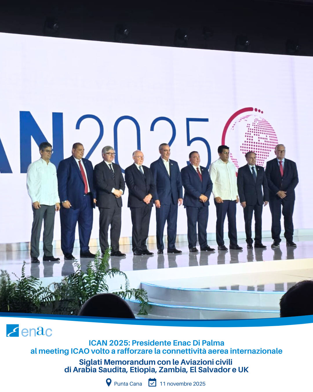 ICAN 2025: Presidente Enac Di Palma al meeting ICAO