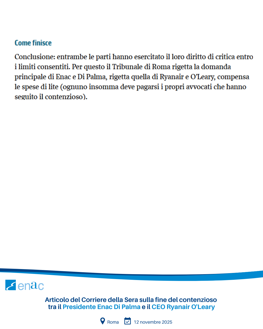 Contenzioso Enac - Ryanair