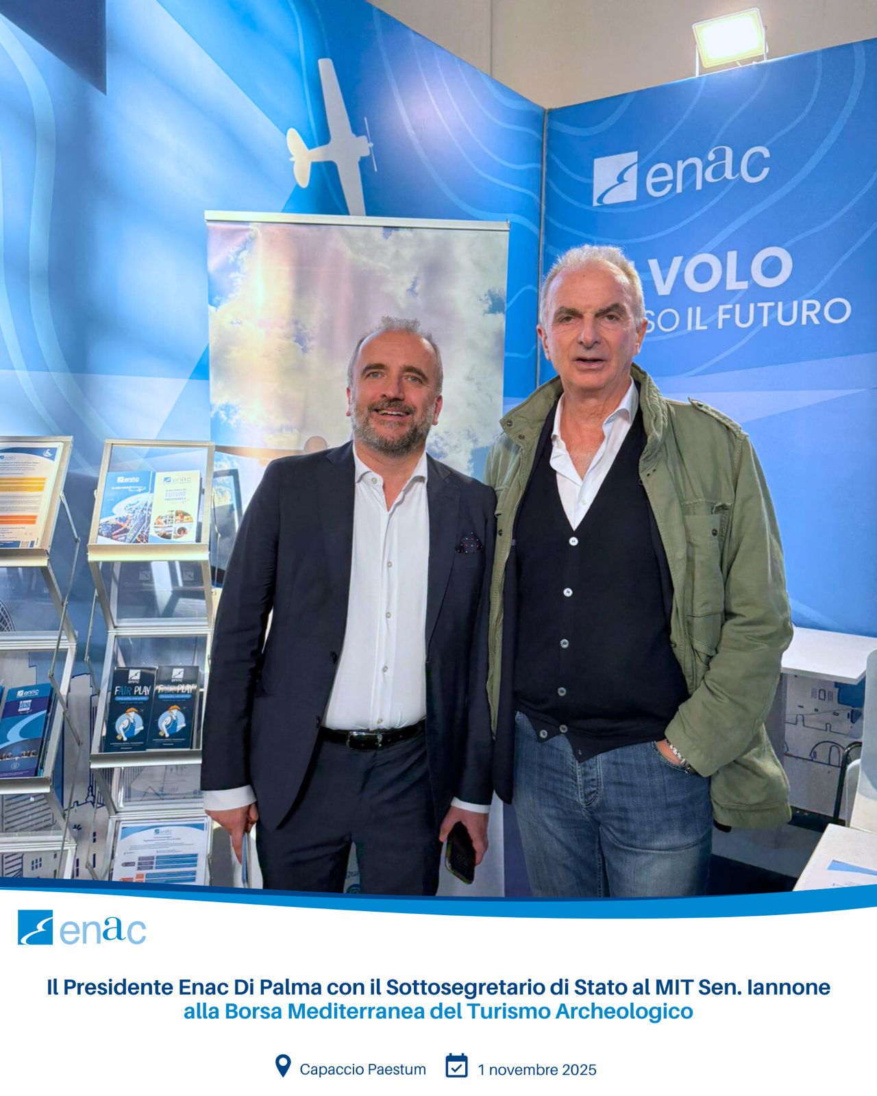 Presidente Enac Di Palma con Sottosegretario MIT Iannone a BMTA