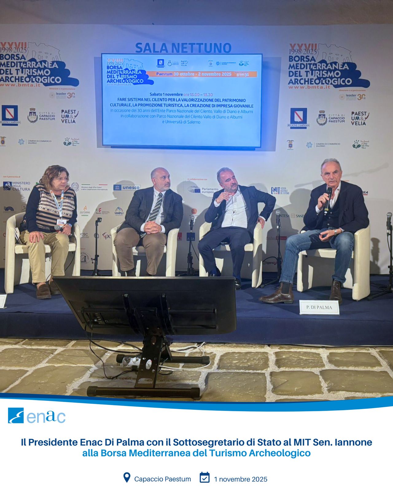 Presidente Enac Di Palma con Sottosegretario MIT Iannone a BMTA