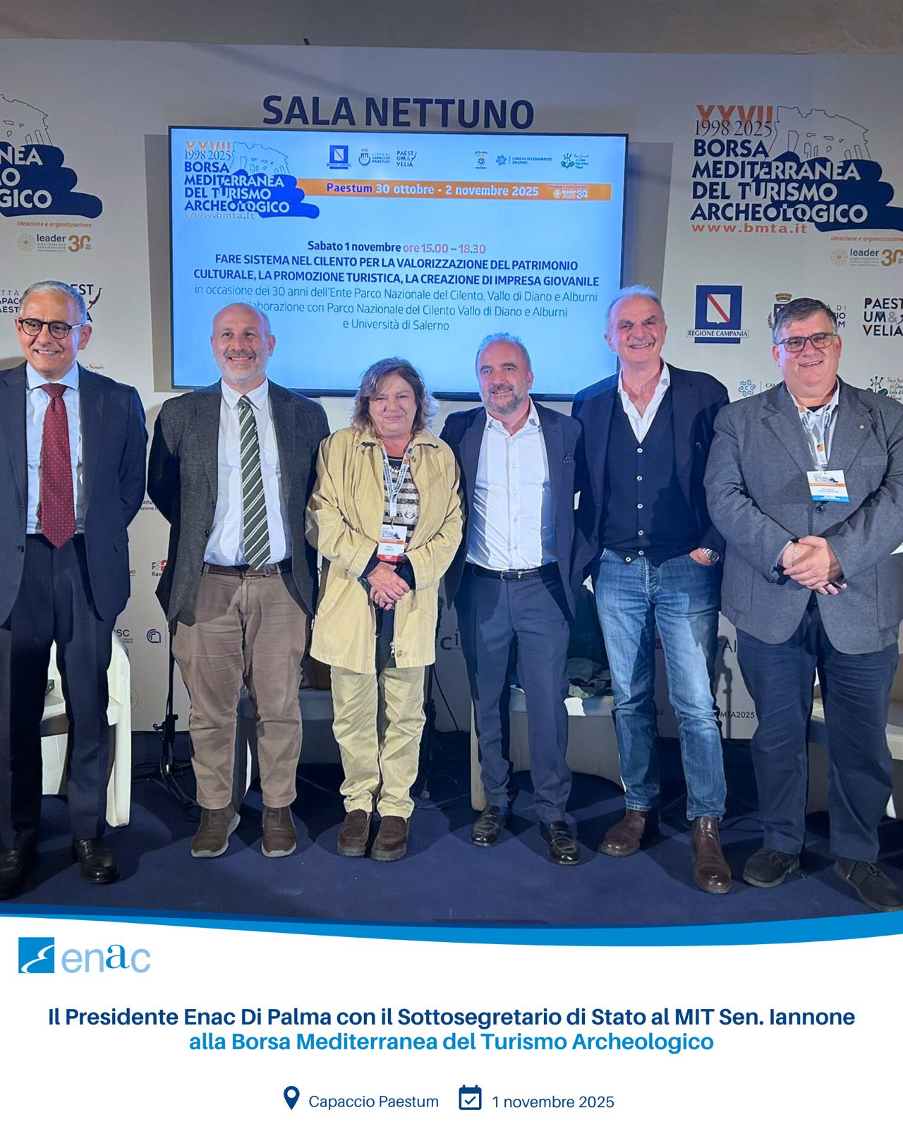 Presidente Enac Di Palma con Sottosegretario MIT Iannone a BMTA