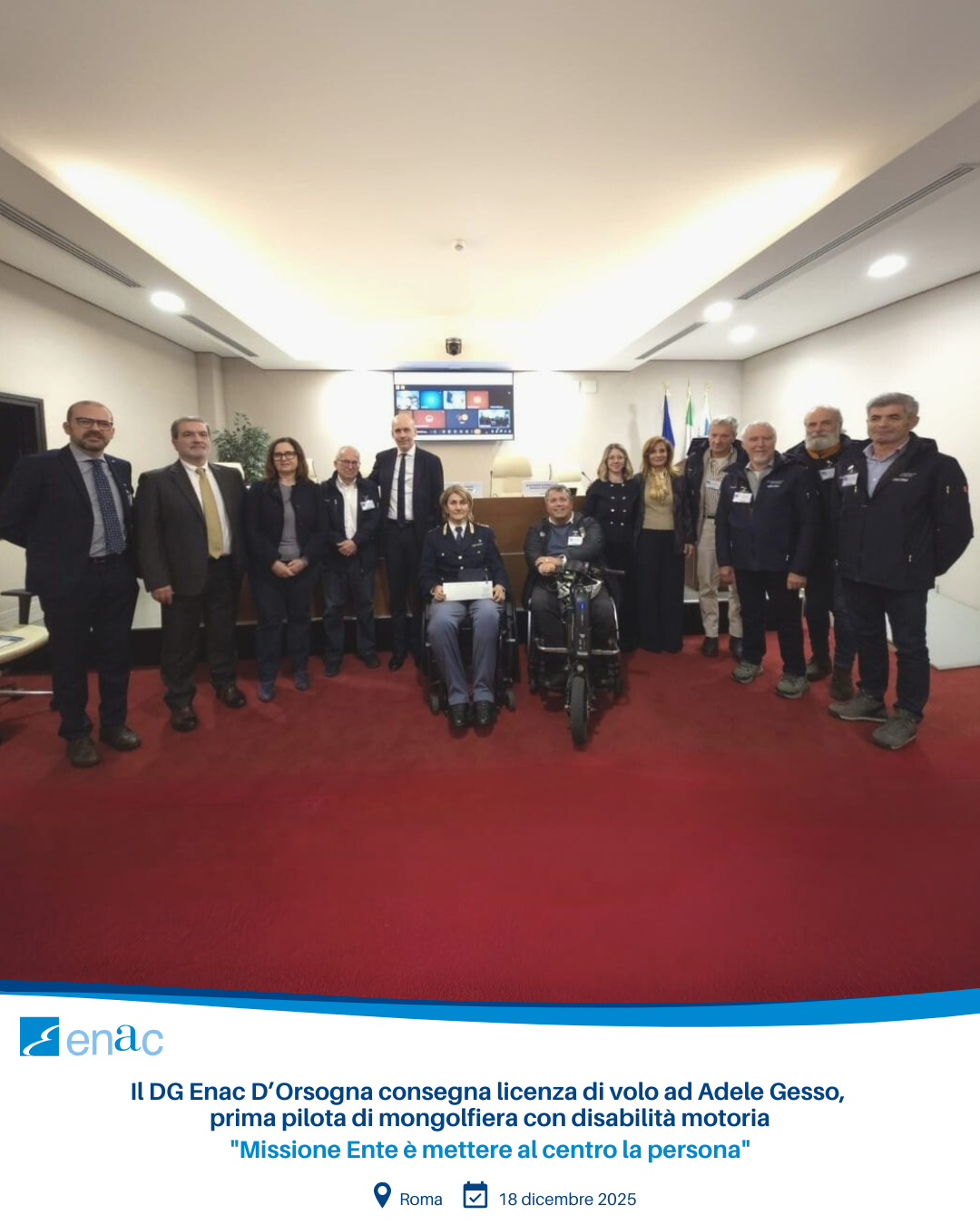 Prima pilota di mongolfiera con disabilità motoria