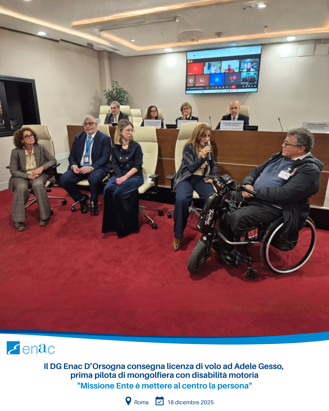 Prima pilota di mongolfiera con disabilità motoria