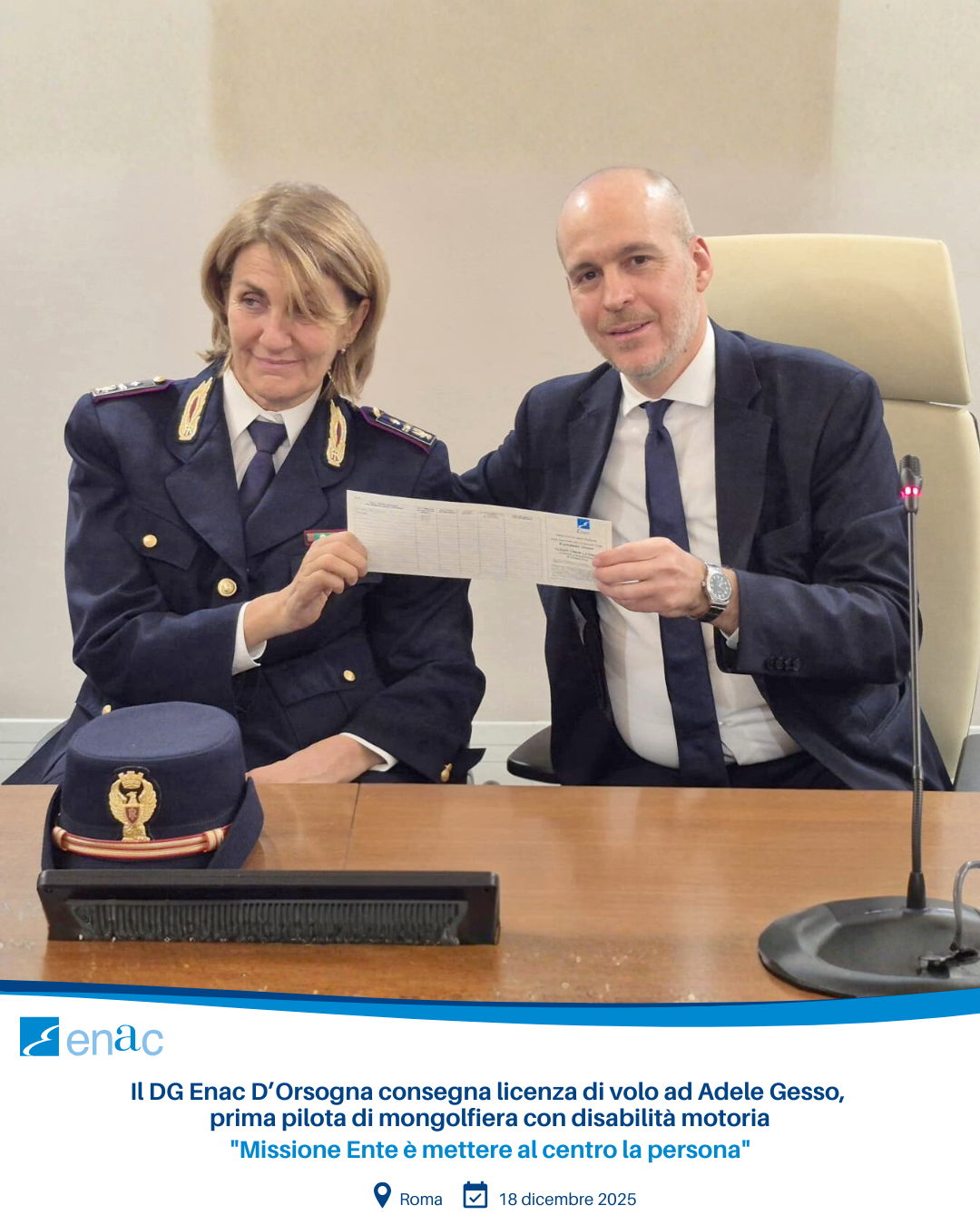 Prima pilota di mongolfiera con disabilità motoria