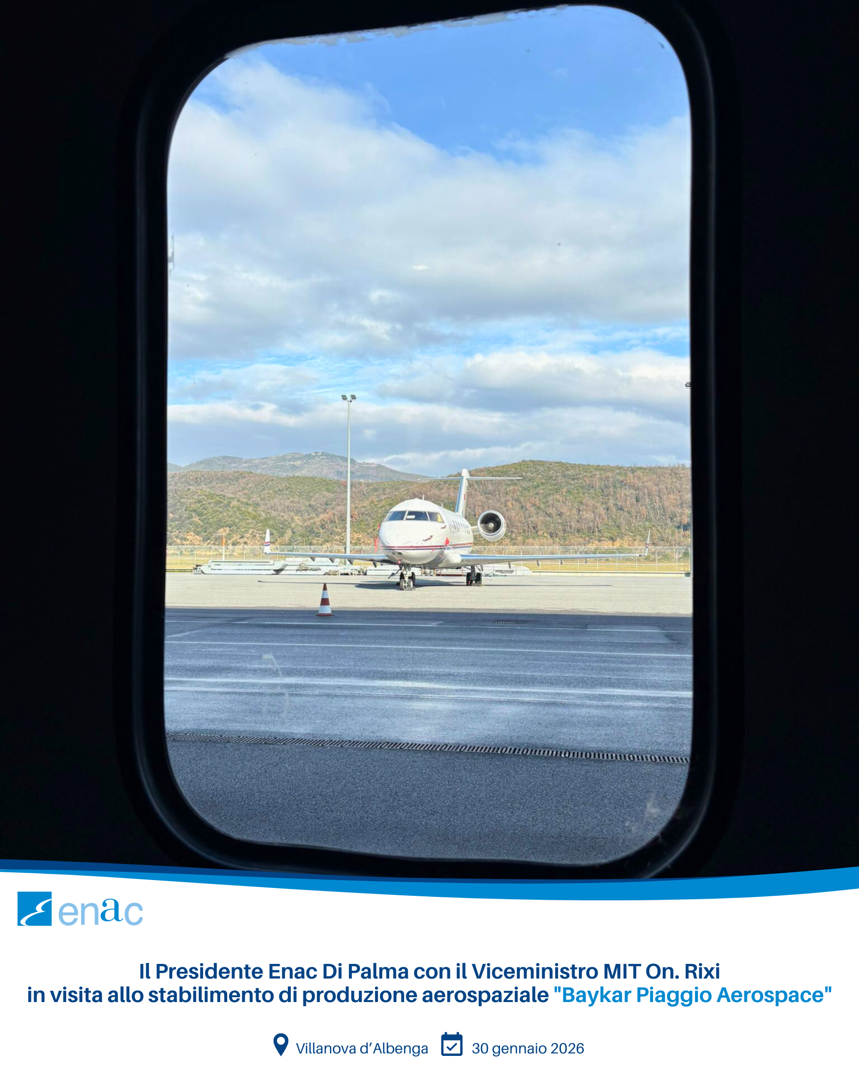 Il Presidente Enac Di Palma con il Viceministro MIT On. Rixi in visita allo stabilimento di produzione aerospaziale "Baykar Piaggio Aerospace"