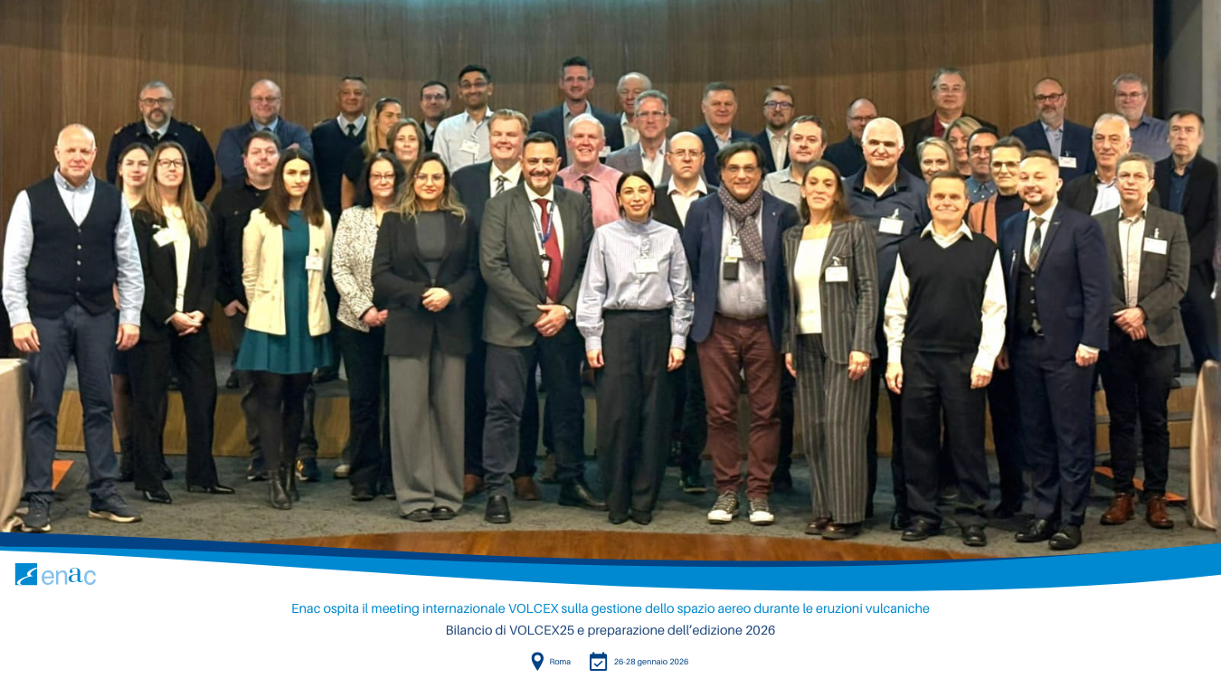 Enac ospita il meeting internazionale VOLCEX sulla gestione dello spazio aereo durante le eruzioni vulcaniche