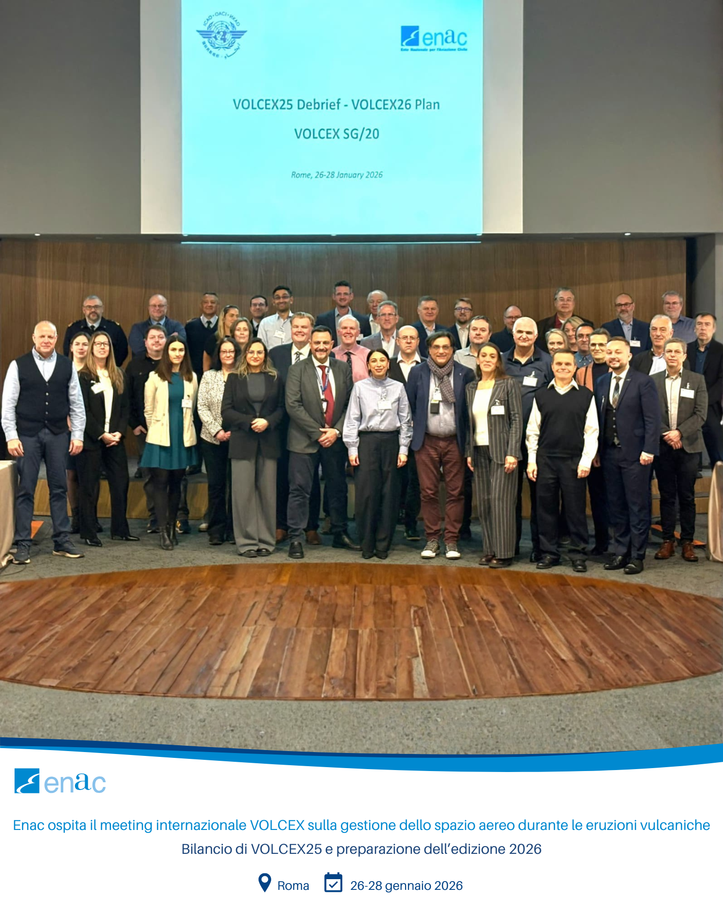 Enac ospita il meeting internazionale VOLCEX sulla gestione dello spazio aereo durante le eruzioni vulcaniche